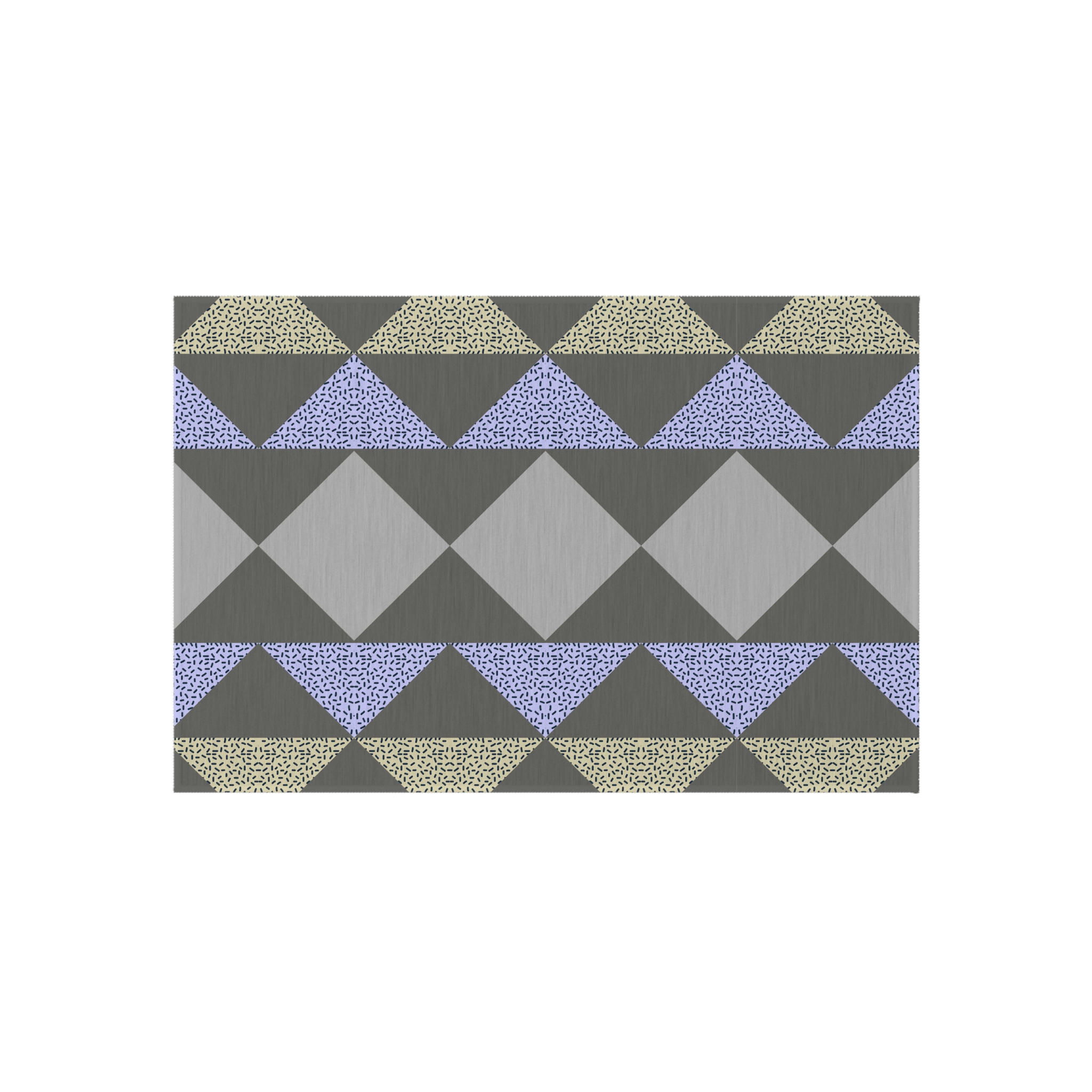 Geometric Triangle Outdoor Rug — Modern Patio Mat in Gray, Blue & Beige - Image 5