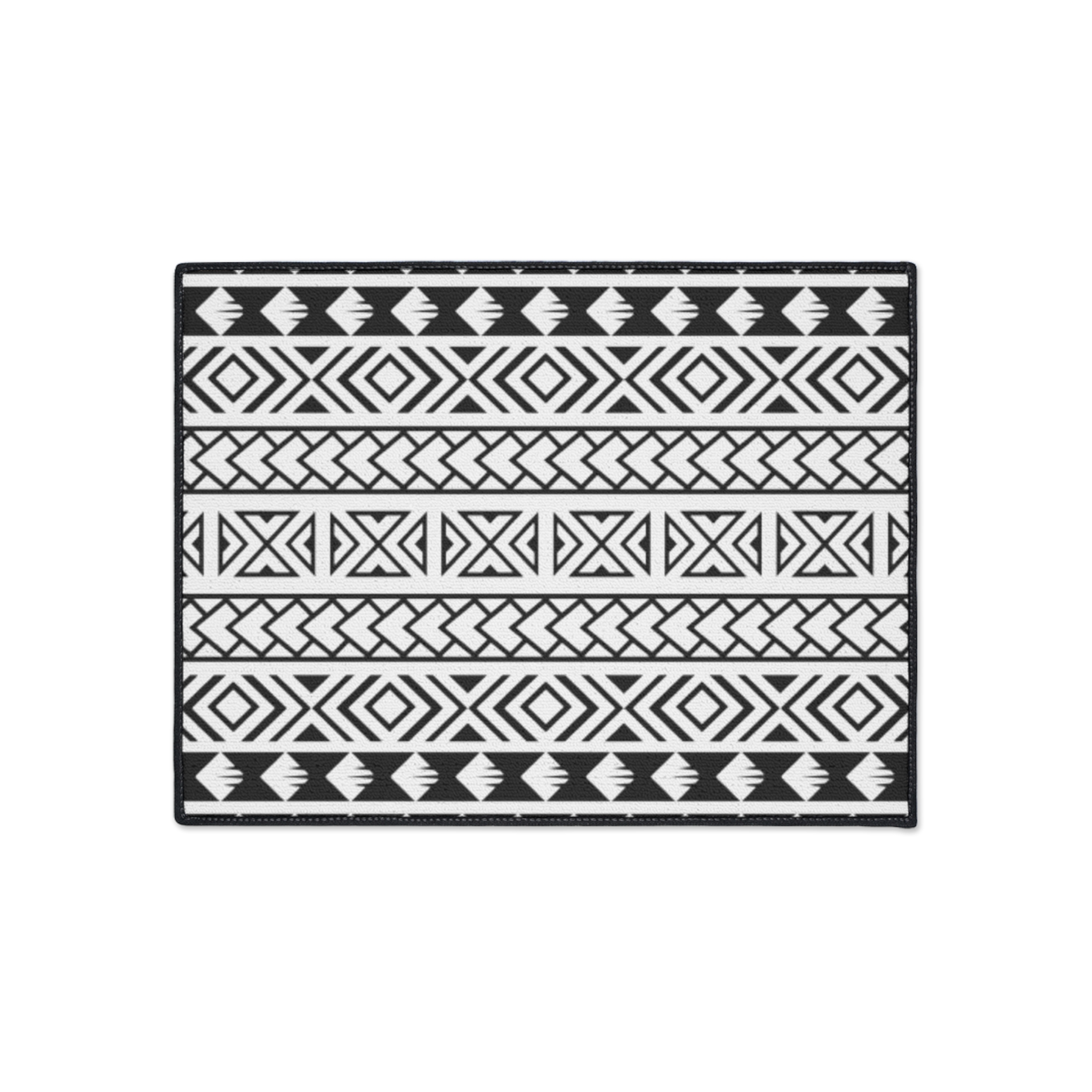 Aztec Black & White Floor Mat — Heavy-Duty Tribal Entry Rug - Image 13