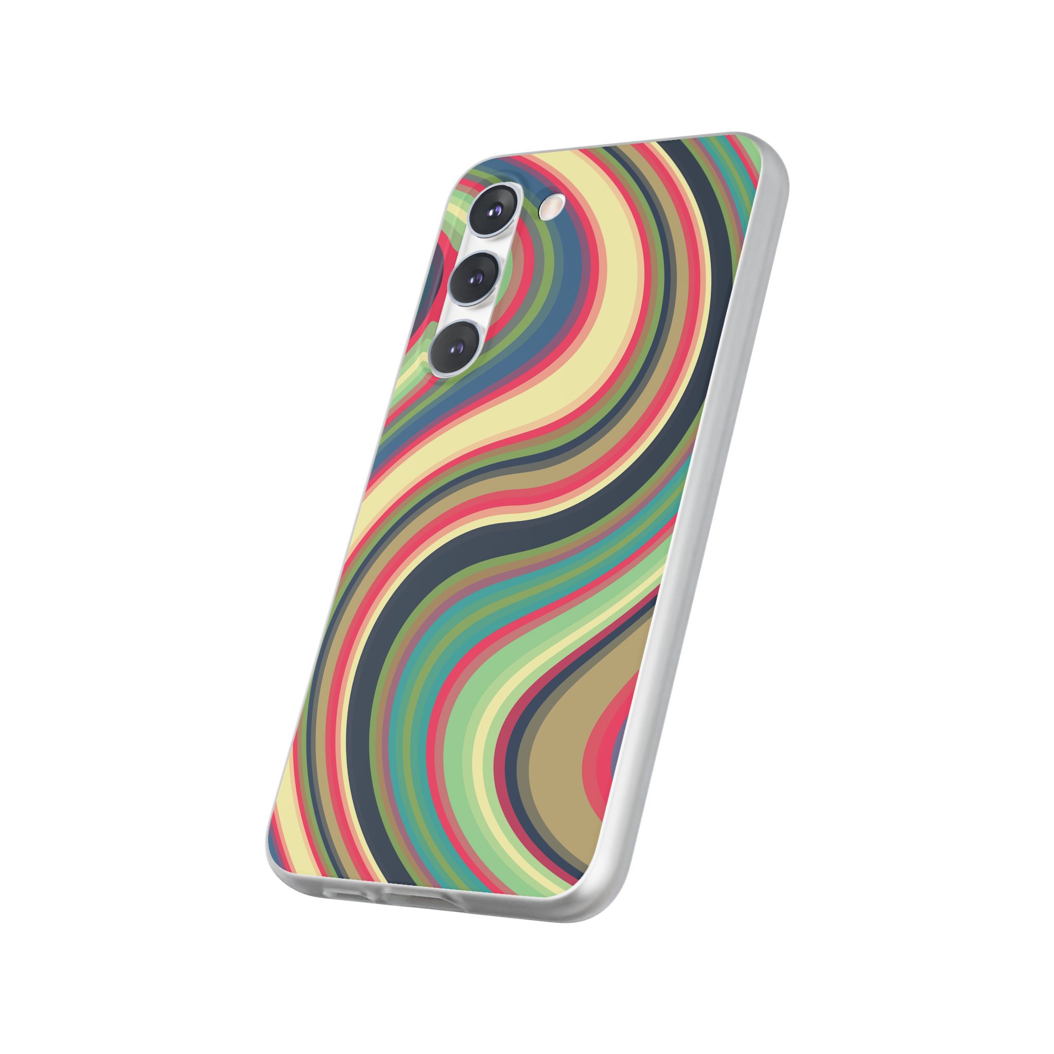 Colorful 1970s-Inspired Abstract Pattern– Retro Swirl Phone Case - Image 62