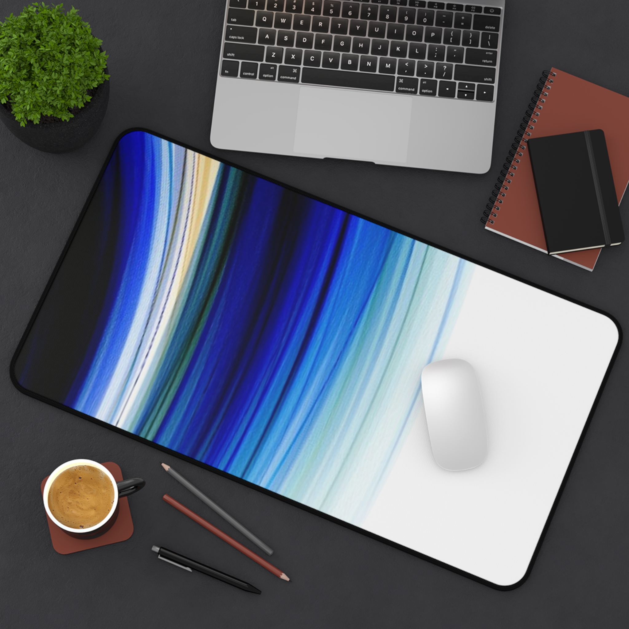 Blue Wave Desk Mat — Gradient Modern Desk Pad for Office & Gaming - Image 8
