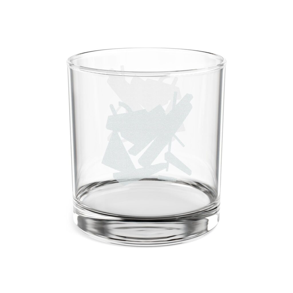 Engraved 10.5oz Whiskey Glass — Modern Abstract Design