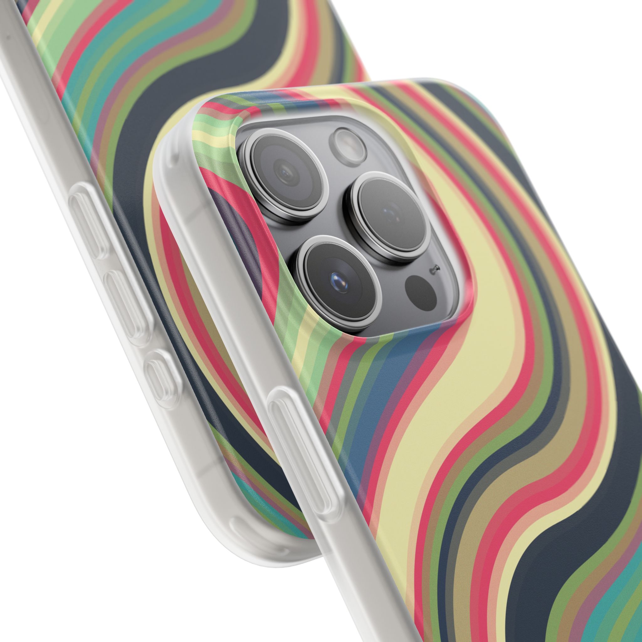 Colorful 1970s-Inspired Abstract Pattern– Retro Swirl Phone Case - Image 73