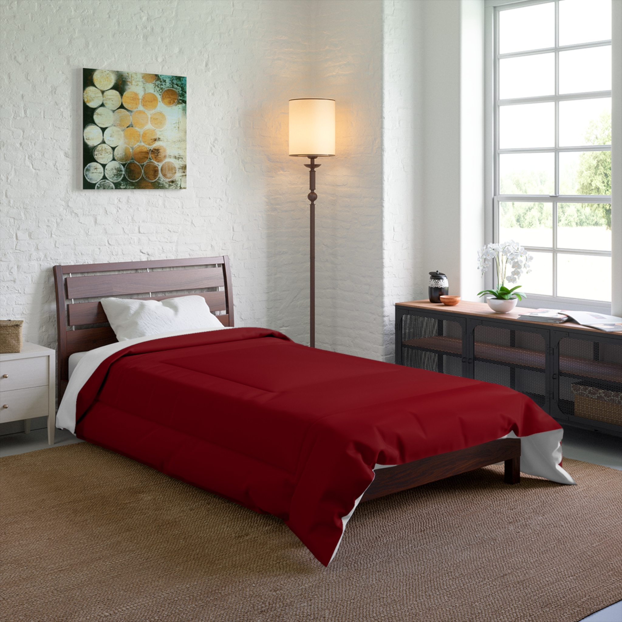 Solid Burgundy Comforter - Cozy Lightweight Bedspread for Bedroom & Dorm - Image 8
