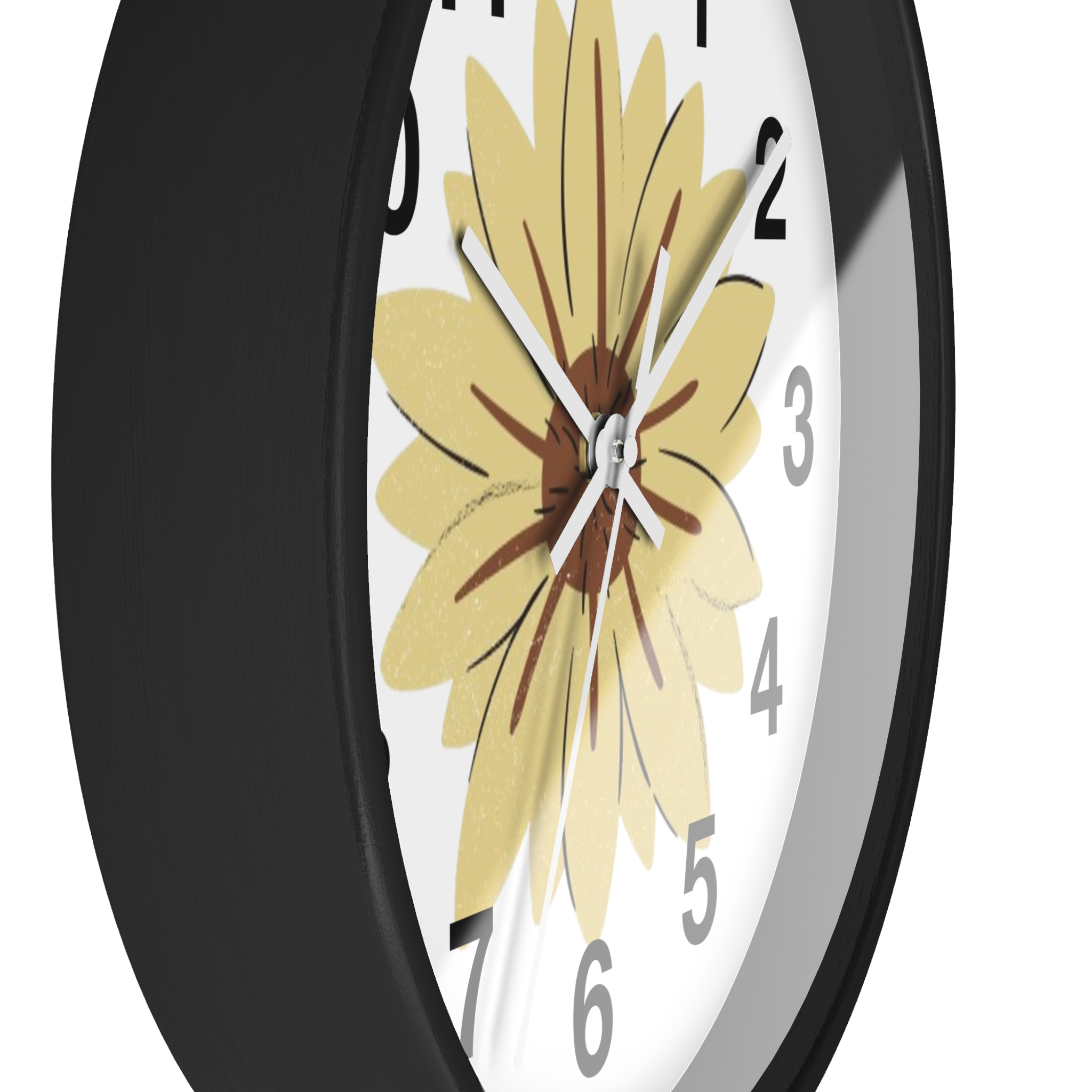 Sunflower Wall Clock — Minimal Floral Home Decor Clock - Image 5
