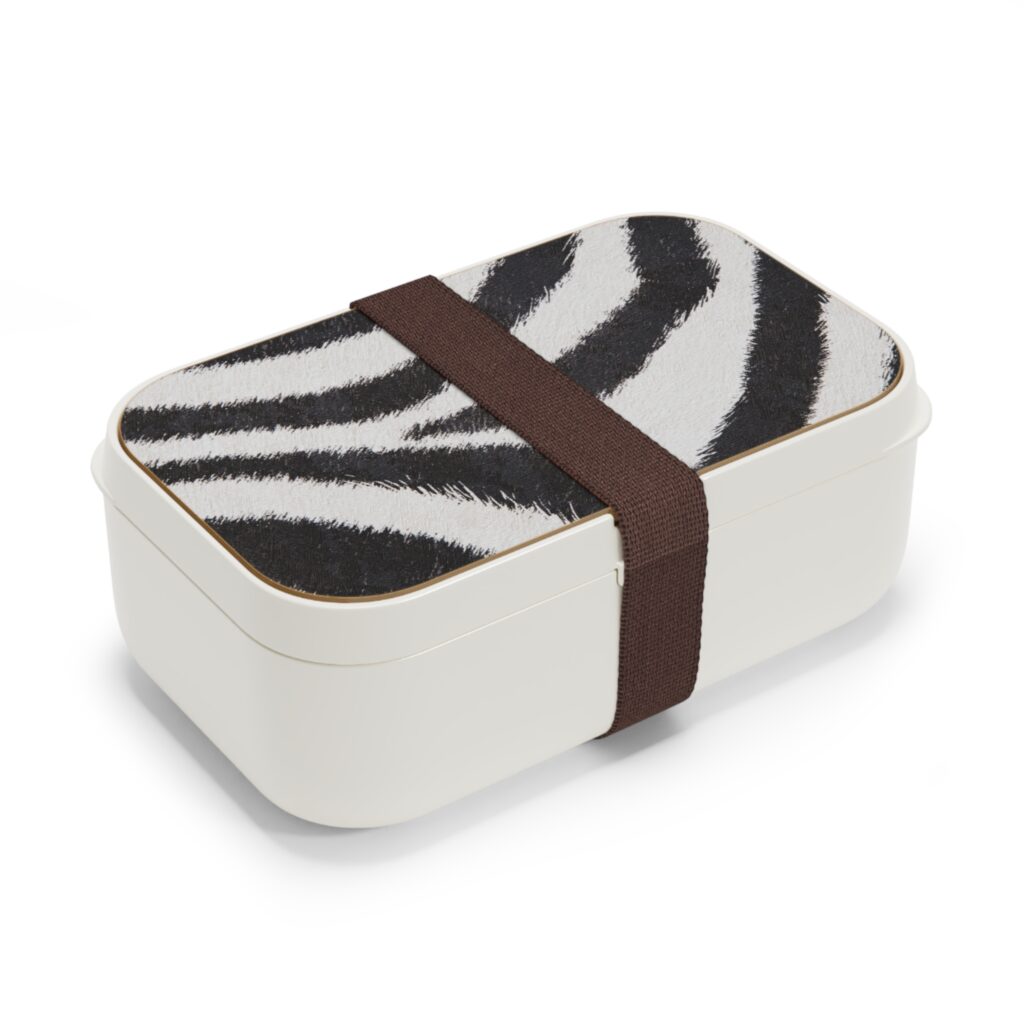 Zebra Print Bento Lunch Box – Stylish Animal-Print Food Container