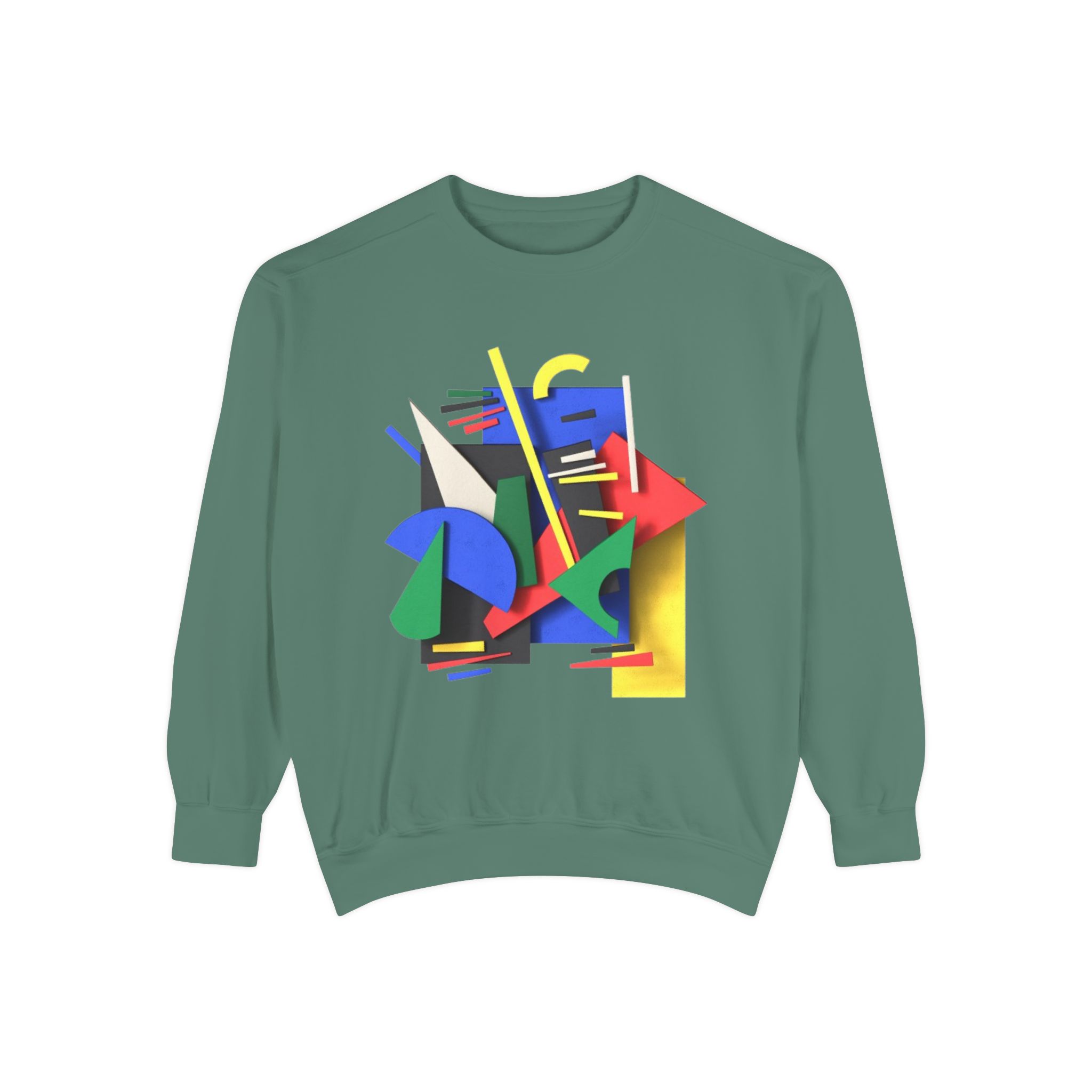 Abstract Geometric Crewneck Sweatshirt — Colorful 80s Retro Art Design - Image 31