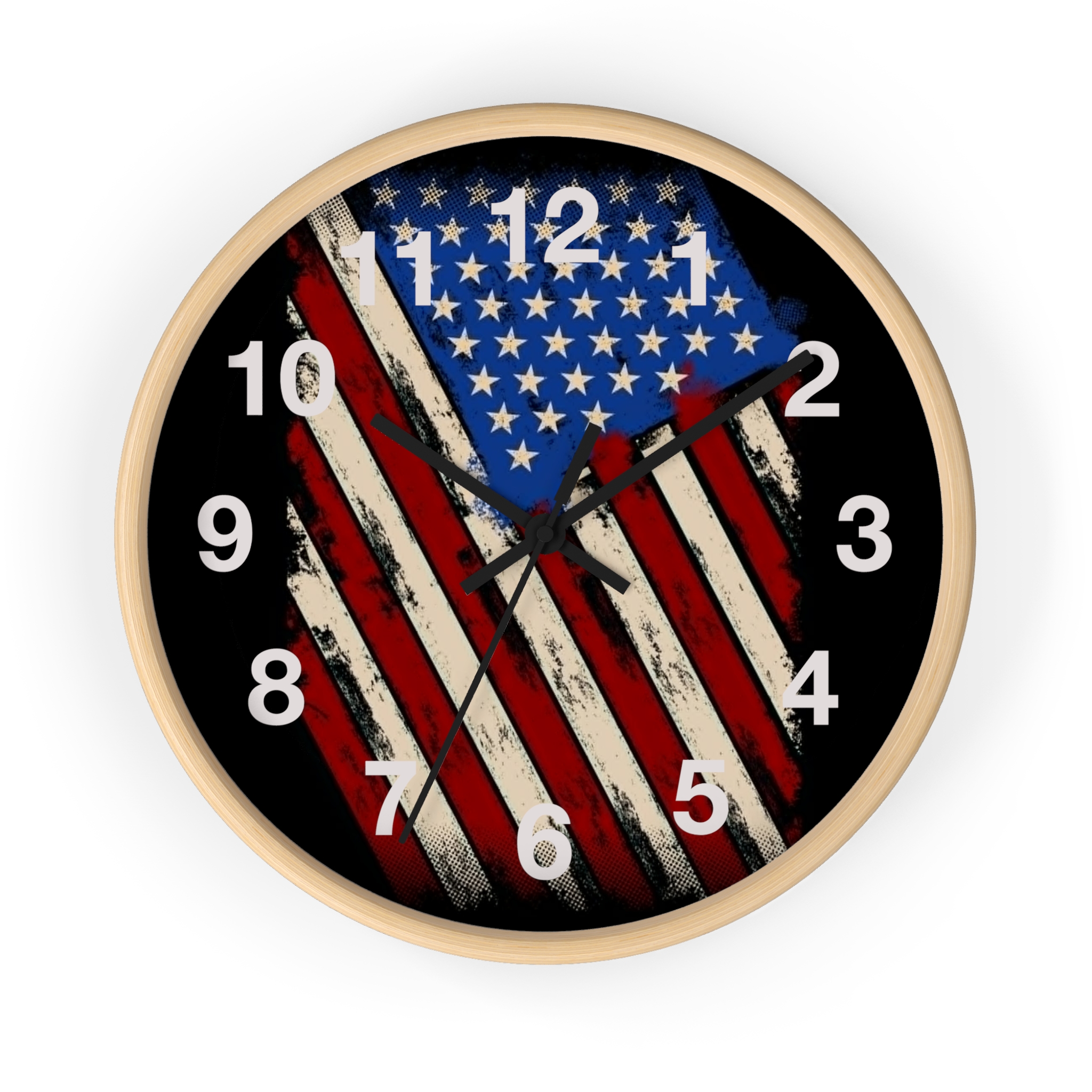 Patriotic Distressed American Flag Wall Clock – Vintage USA Home Decor - Image 16
