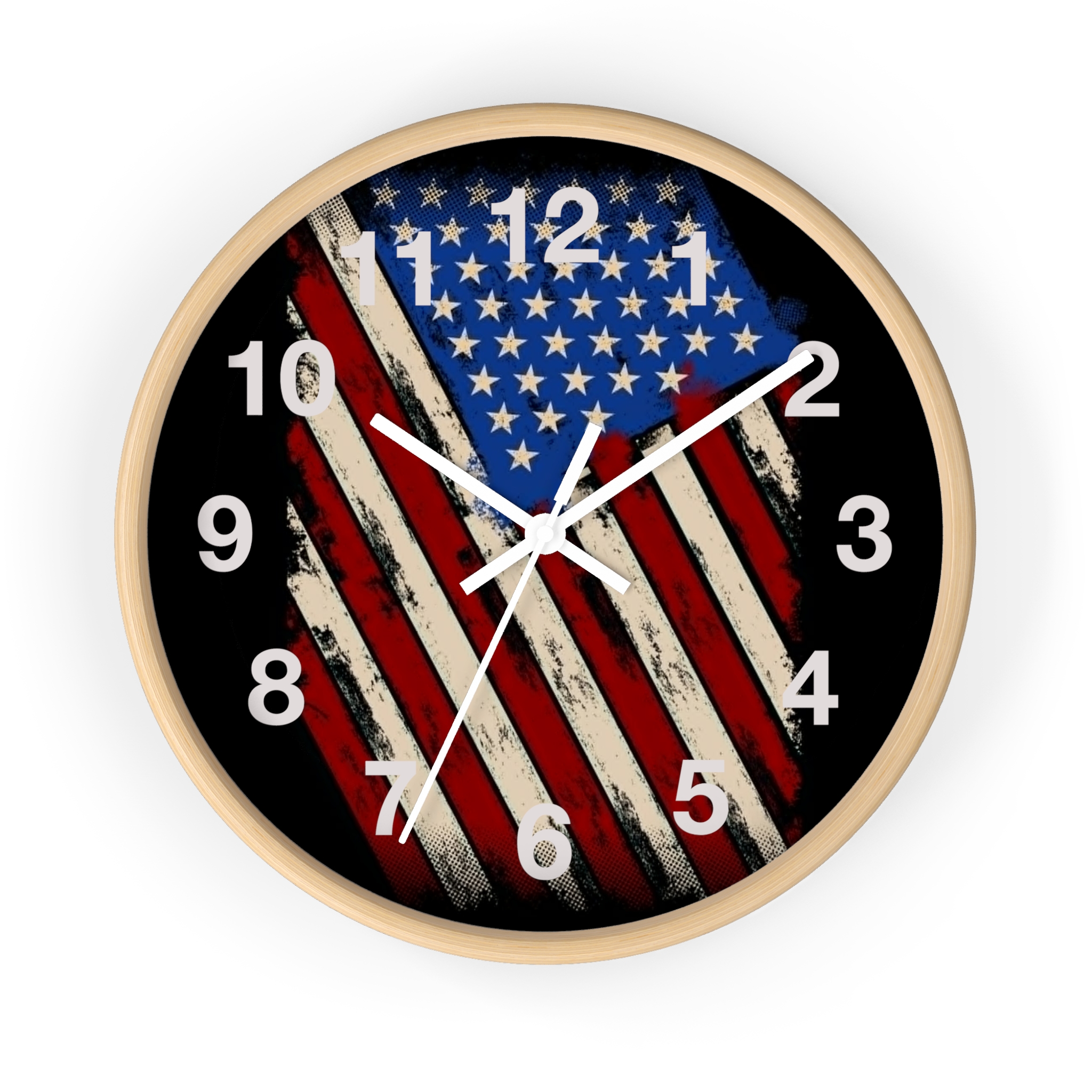 Patriotic Distressed American Flag Wall Clock – Vintage USA Home Decor - Image 4