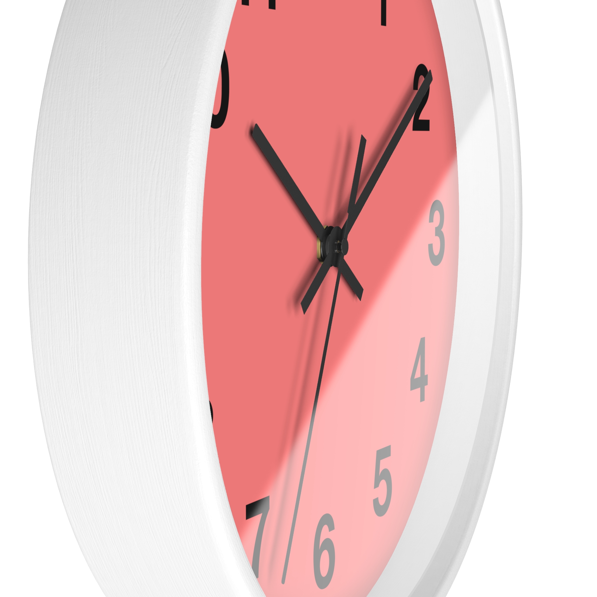 Coral Minimal Wall Clock — Modern Numeric Home & Office Clock - Image 11