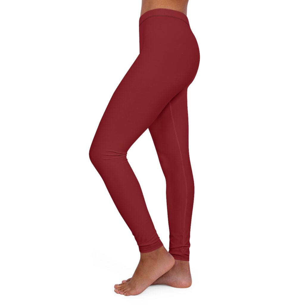 Women's Solid Burgundy Leggings — High-Stretch Casual Yoga Leggings