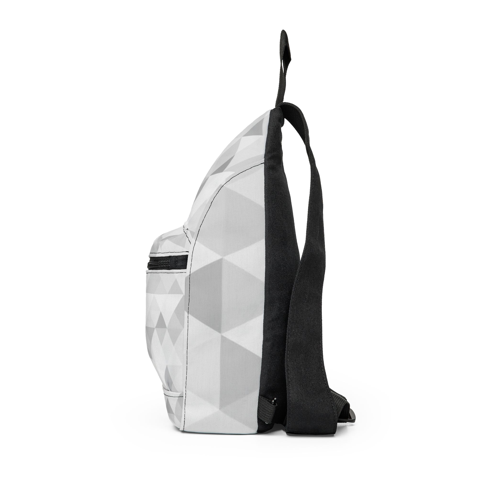 Geometric Gray Triangle Sling Bag — Minimalist Casual Crossbody for Everyday Wear - Image 2