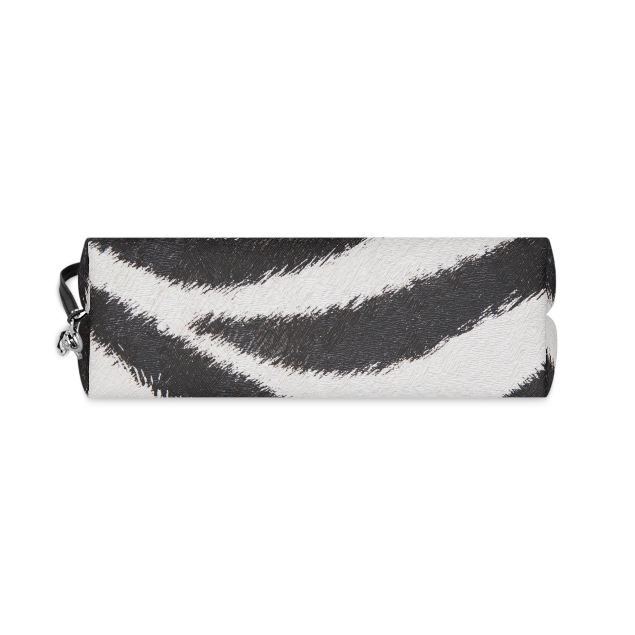 Zebra Print Makeup Bag — Black & White Cosmetic Pouch with Wrist Strap - Image 6