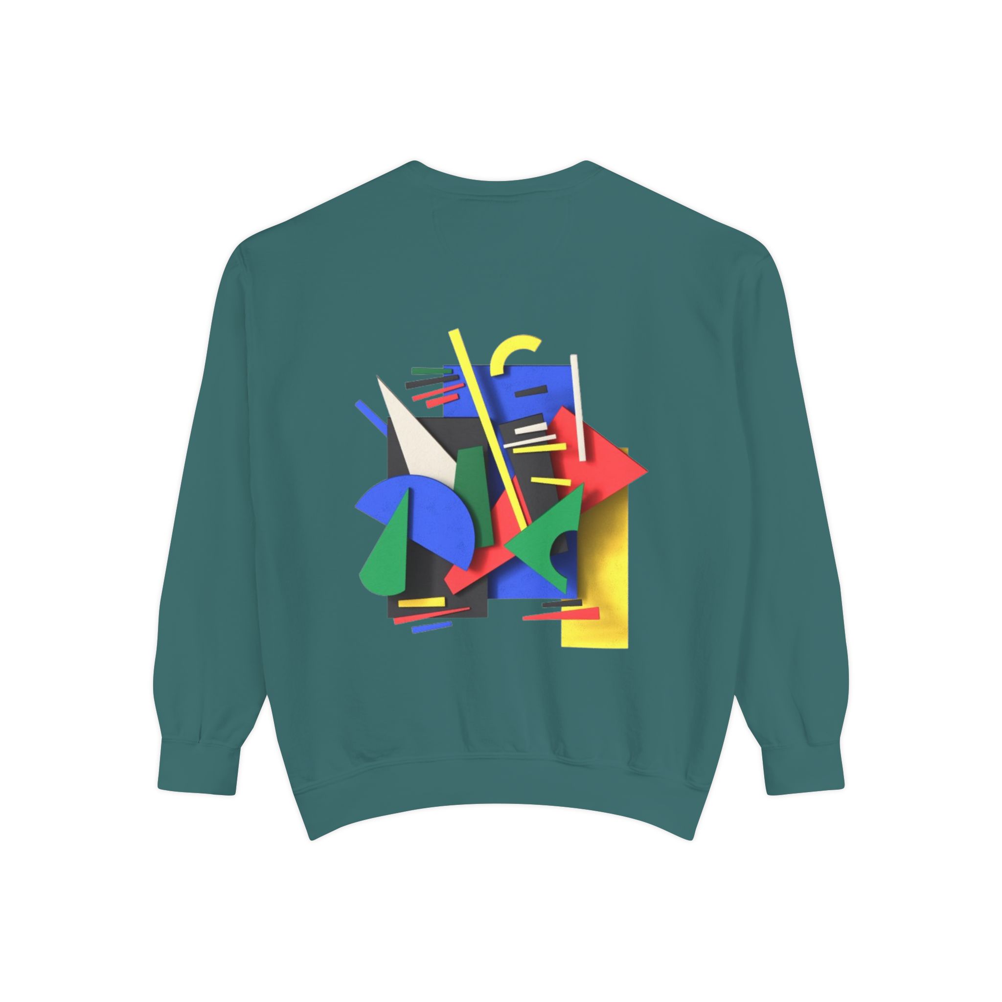 Abstract Geometric Crewneck Sweatshirt — Colorful 80s Retro Art Design - Image 38