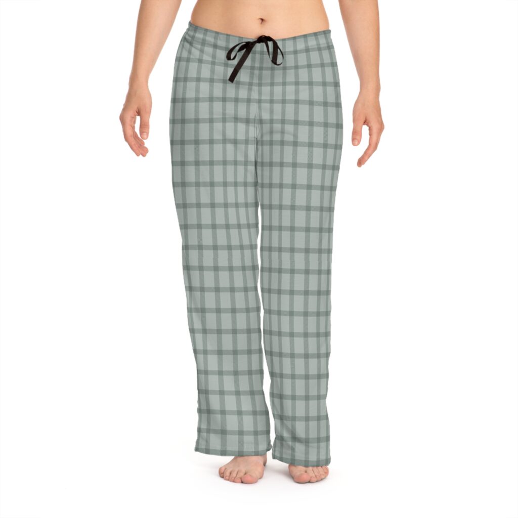 Women's Sage Green Plaid Pajama Pants