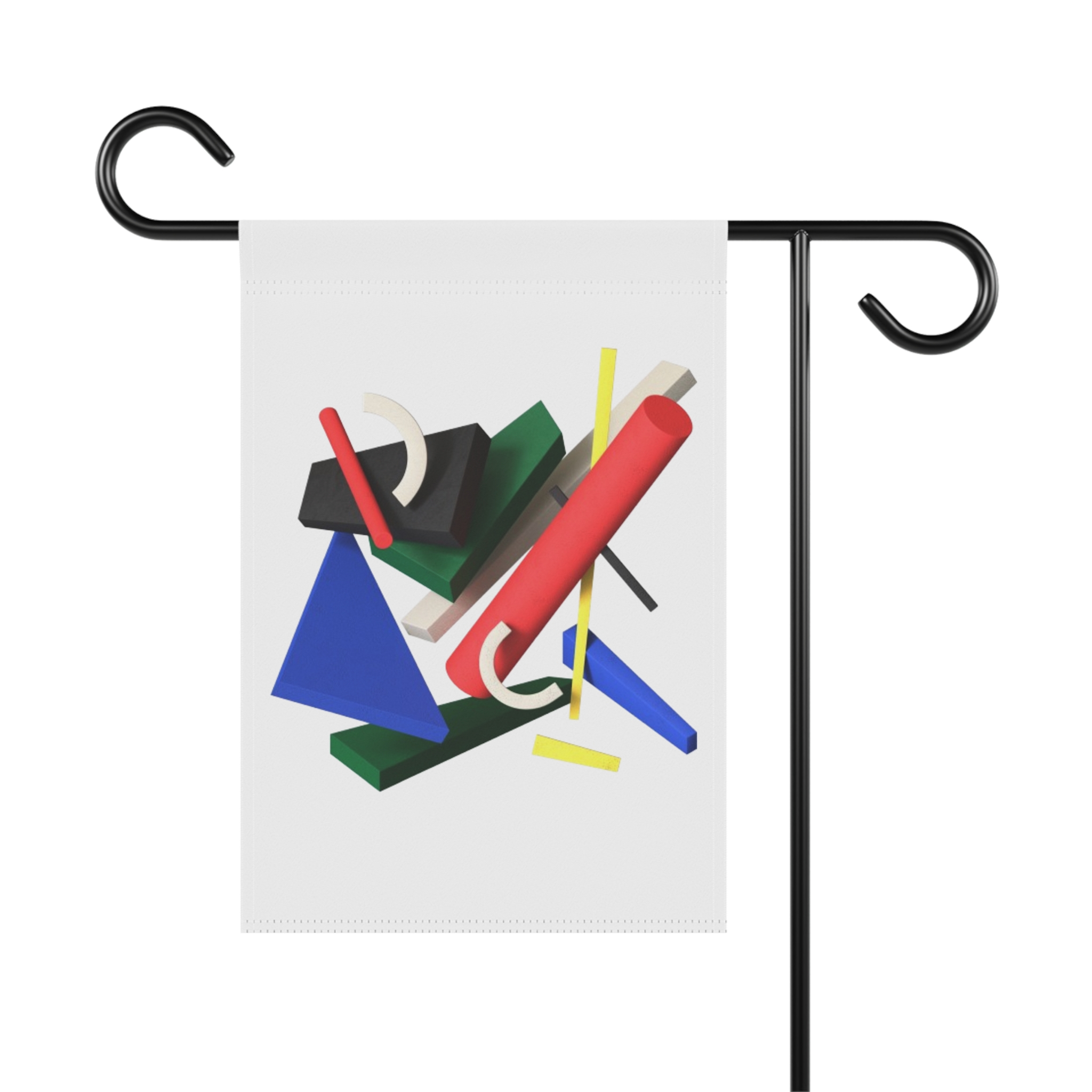 Abstract Geometric Garden Flag - Modern Outdoor House Banner - Image 3