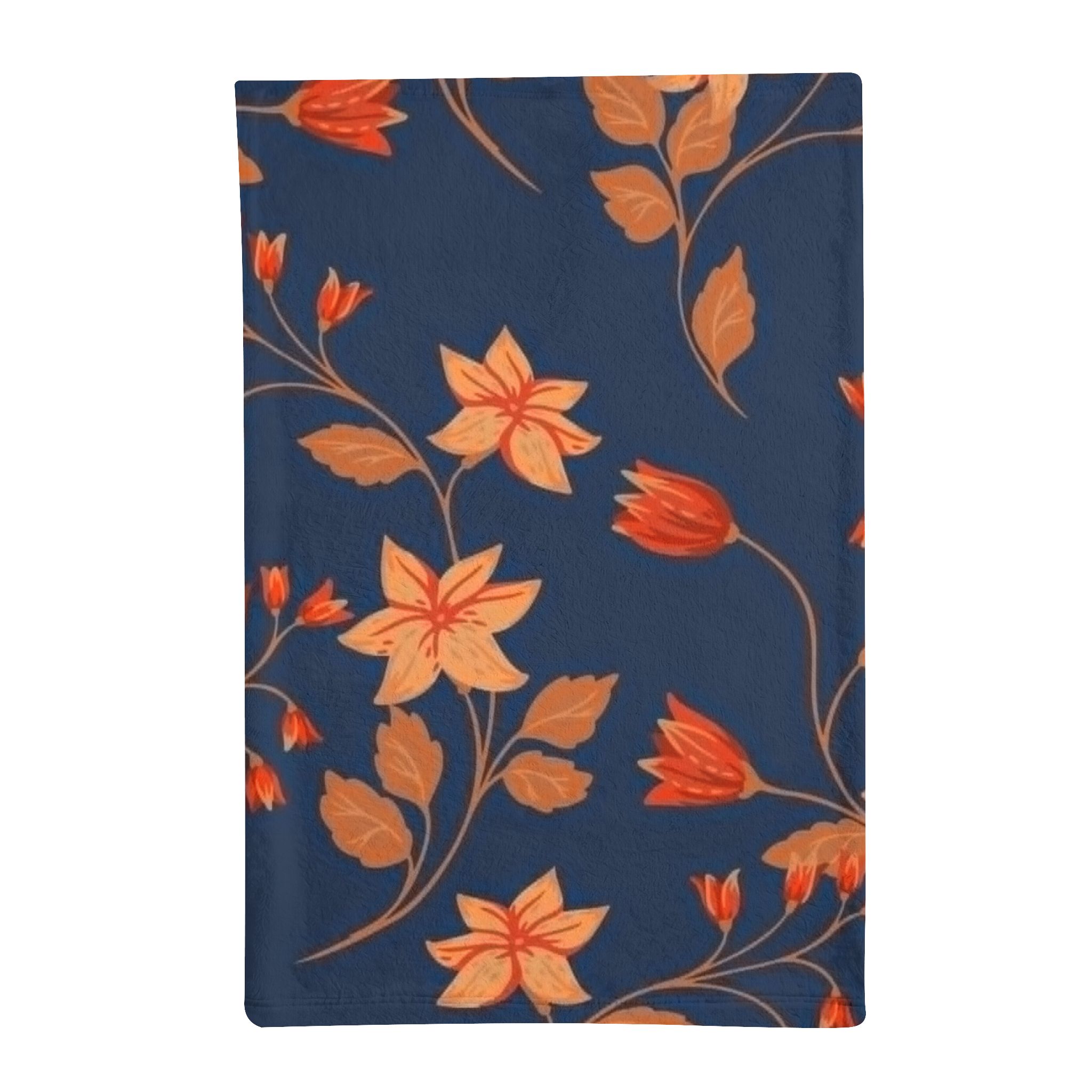 Minky Sleeping Bag – Navy Autumn Floral Pattern - Image 4