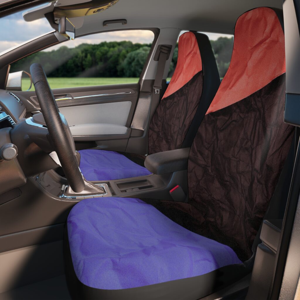 Abstract Red Black Purple Car Seat Covers