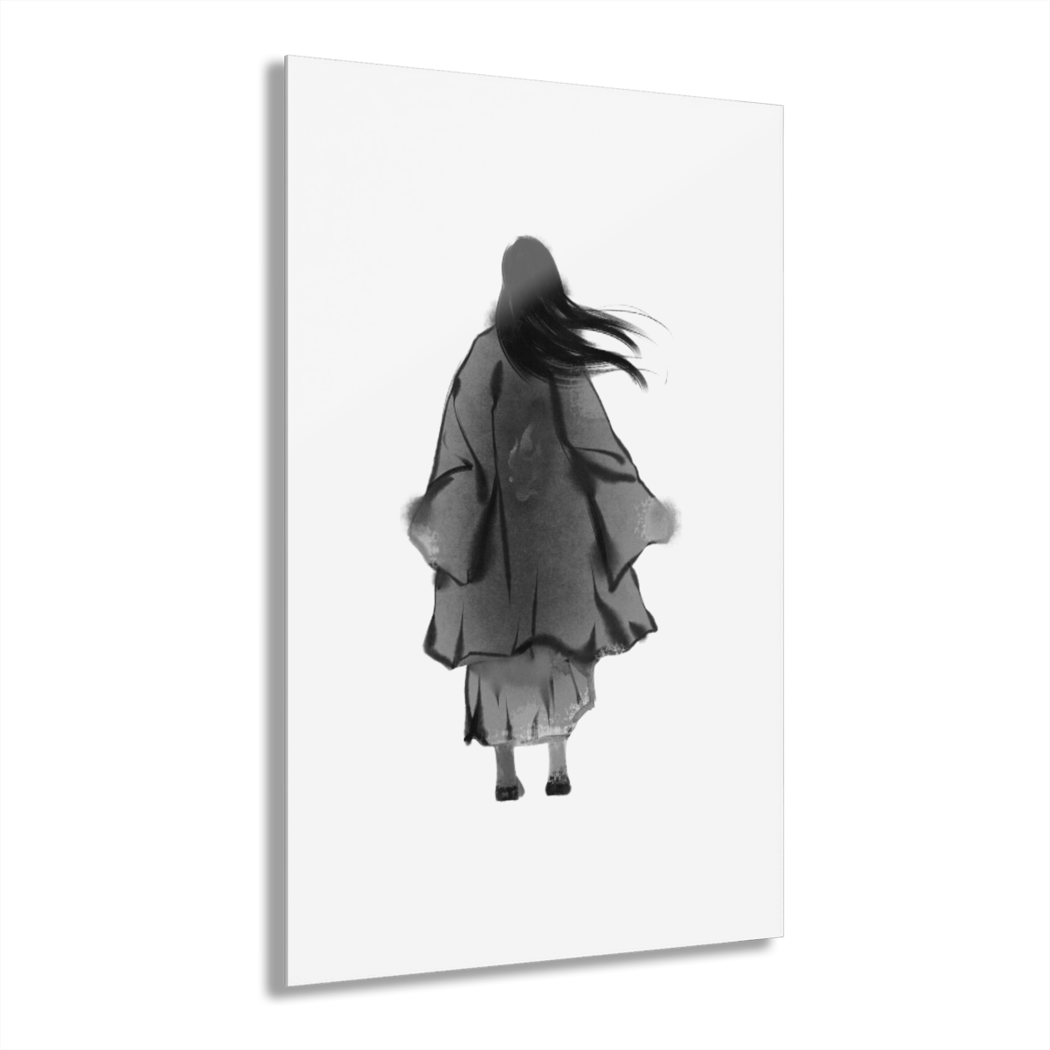 Acrylic Print — Minimalist Monochrome Woman Silhouette (French Cleat Hanging) - Image 2