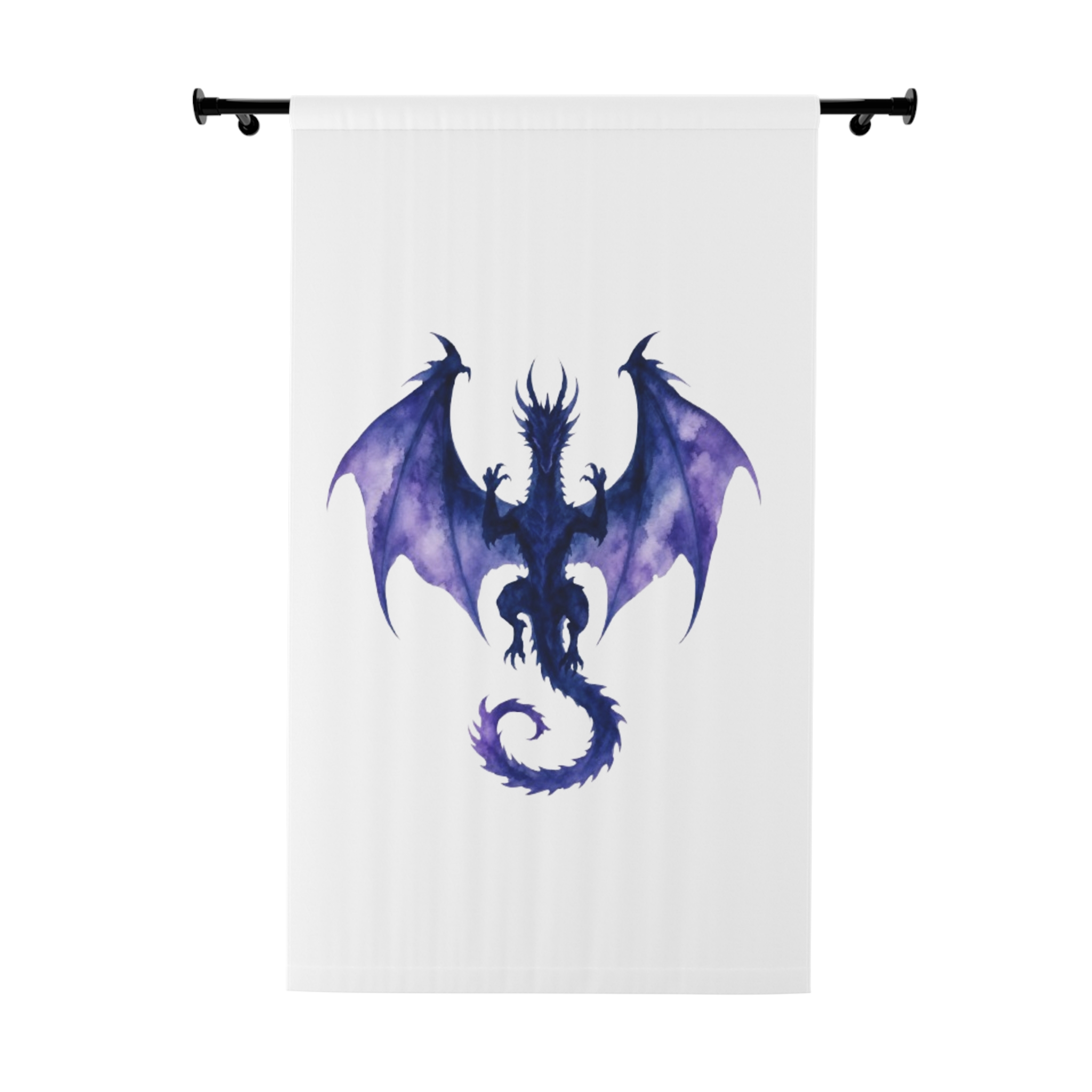 Purple Dragon Fantasy Window Curtain - Image 2