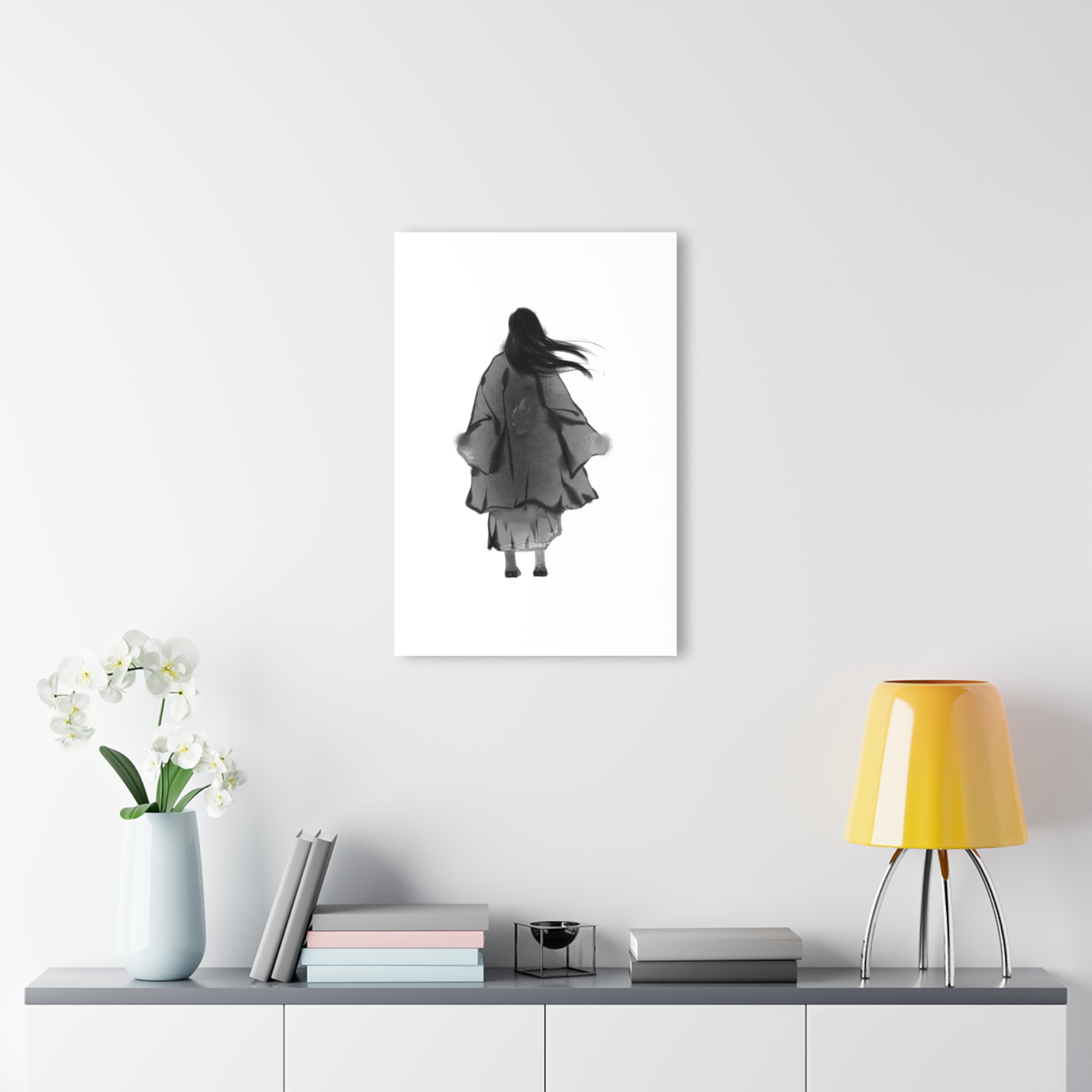 Acrylic Print — Minimalist Monochrome Woman Silhouette (French Cleat Hanging) - Image 5