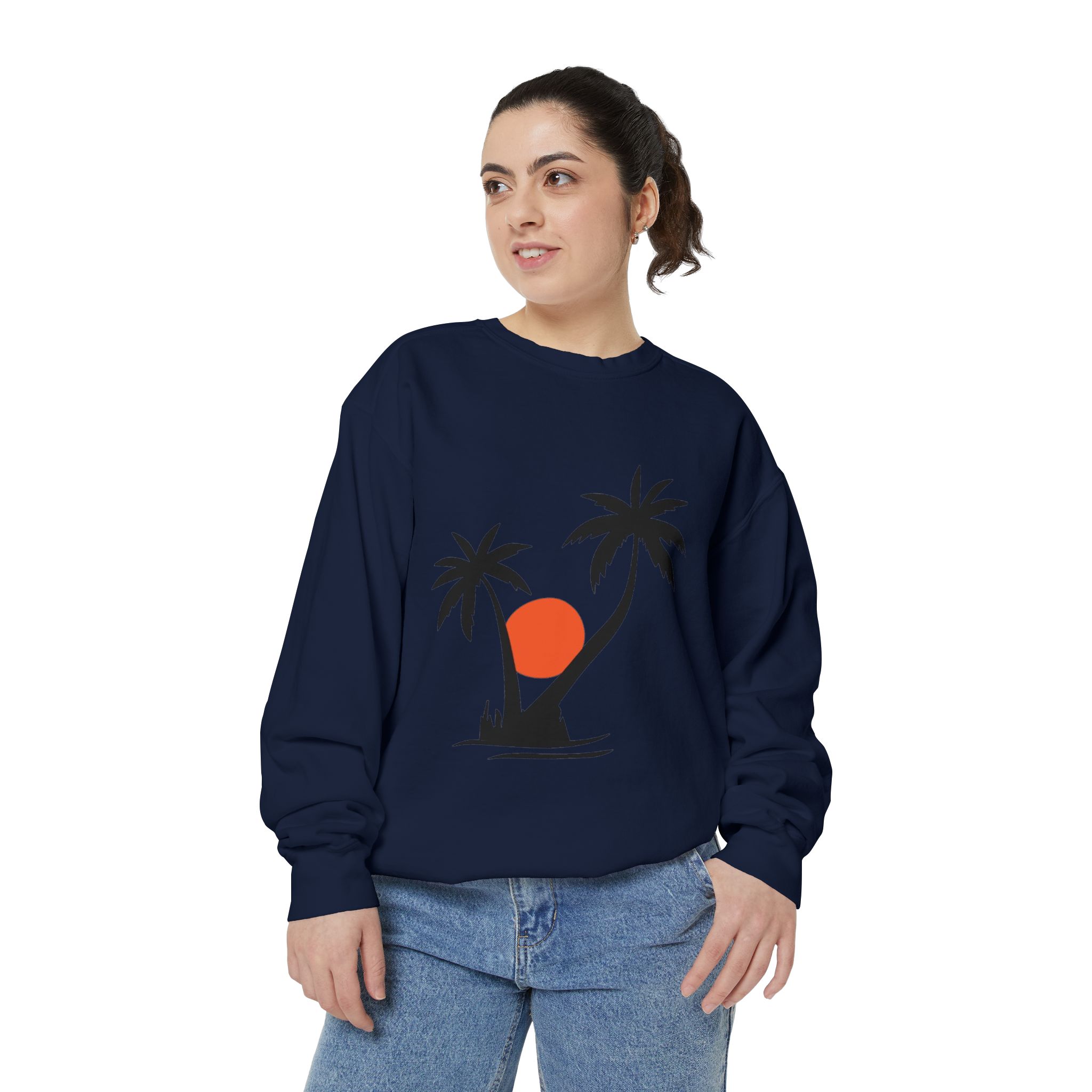 Tropical Palm Tree Sunset Sweatshirt - Image 75