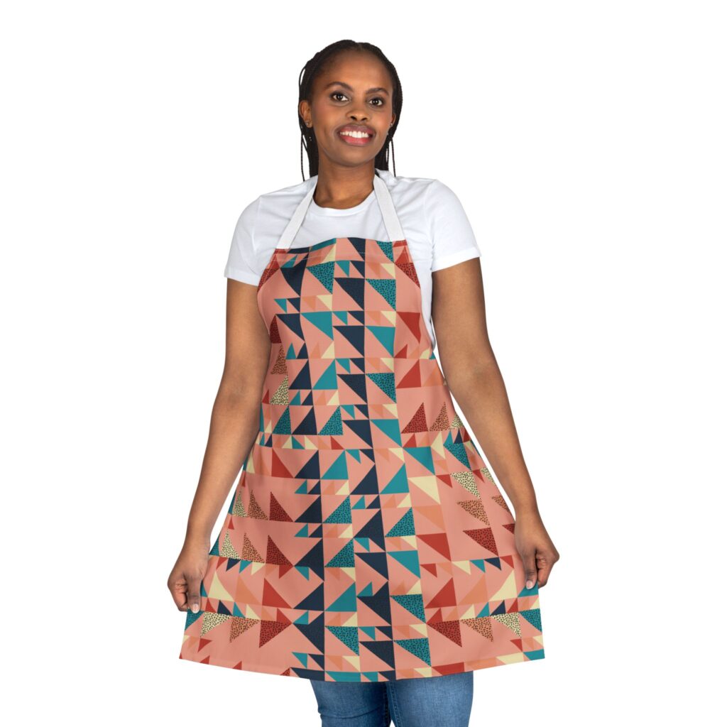 Geometric Tribal Pattern Apron — Colorful Southwestern Kitchen Apron