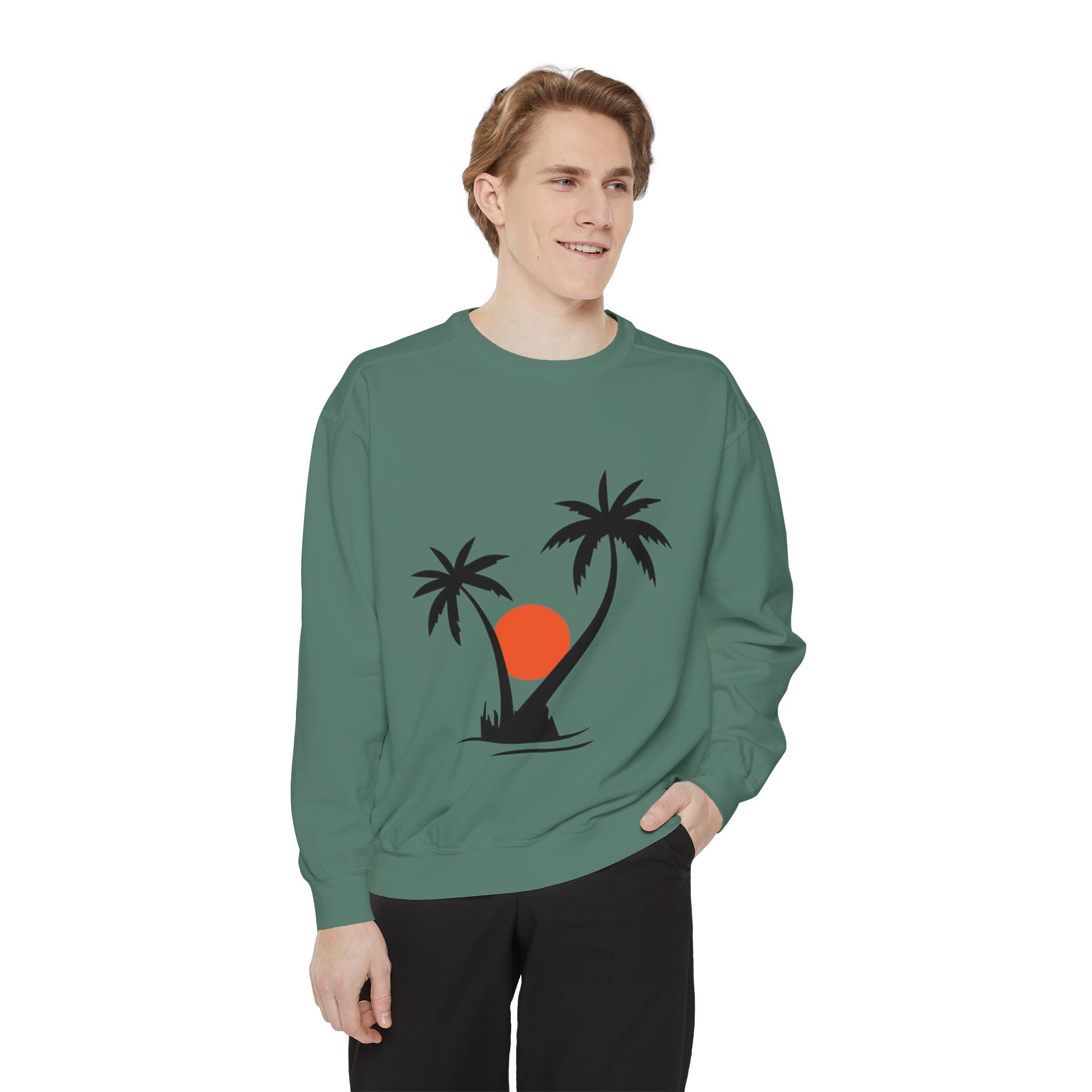 Tropical Palm Tree Sunset Sweatshirt - Image 33