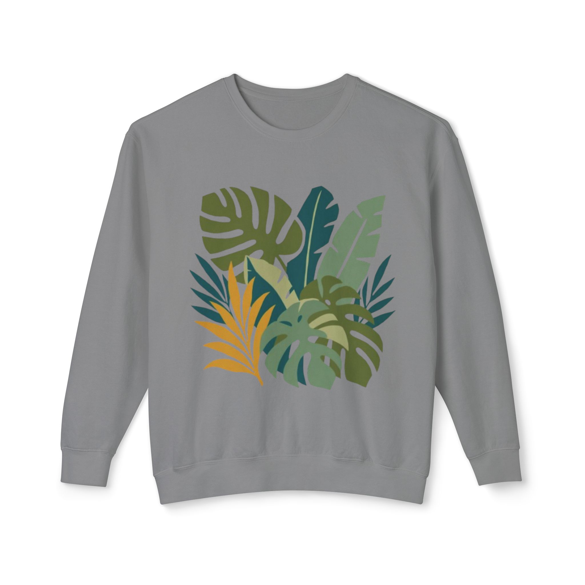 Tropical Leaf Botanical Print Sweatshirt - Image 29