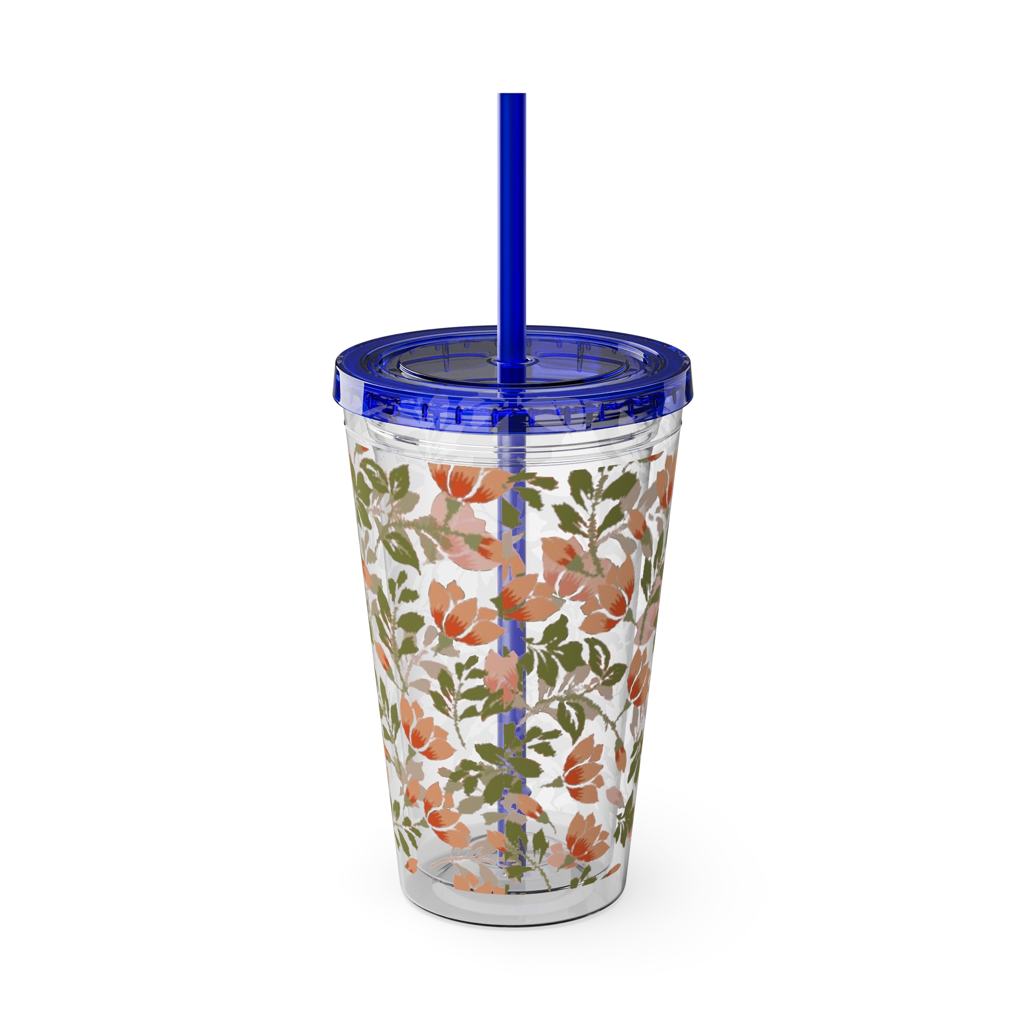 Floral Tumbler with Straw, 16oz - Image 29