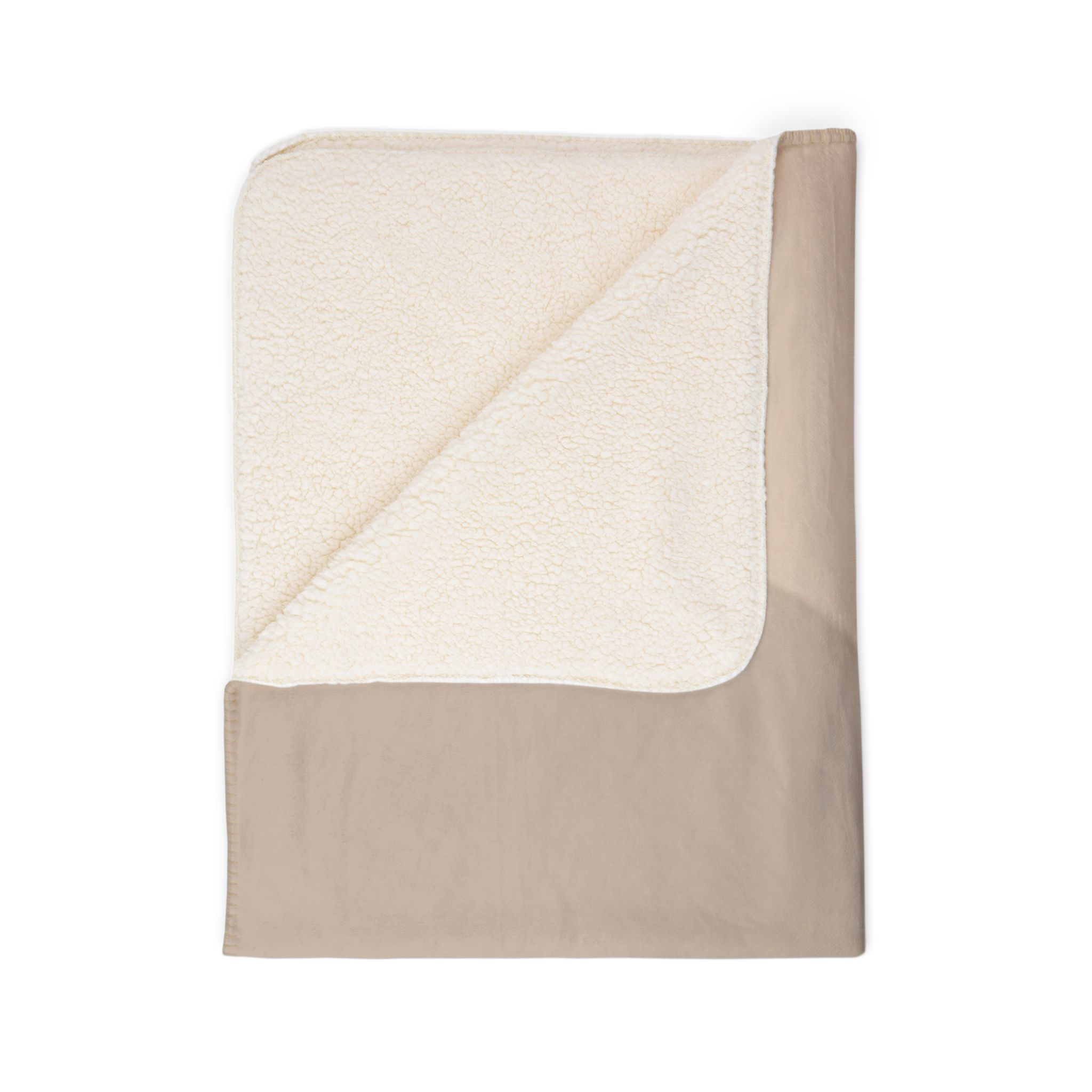 Abstract Neutral Shapes Sherpa Blanket — Cozy Beige Fleece Throw - Image 5