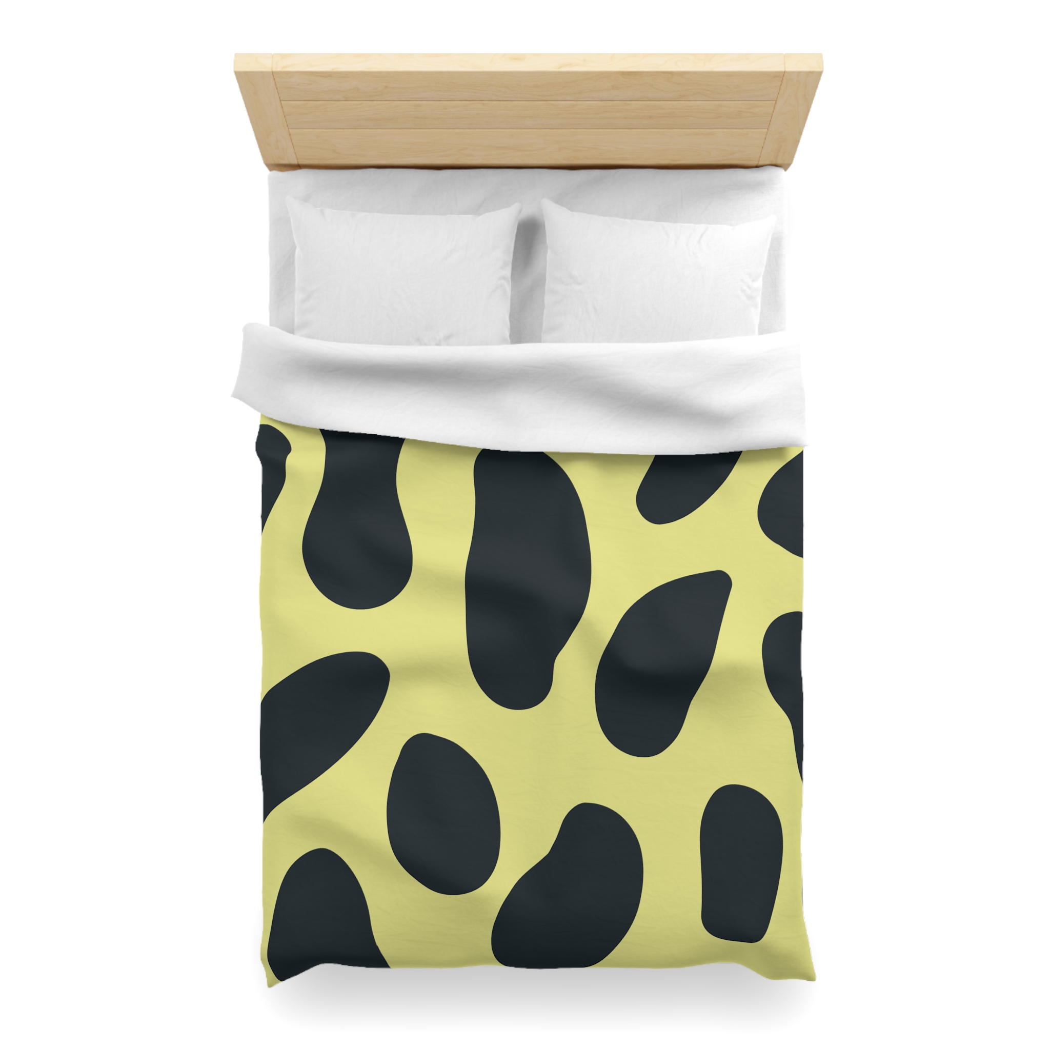 Black and Yellow Abstract Pattern Microfiber Duvet Cover - Image 23