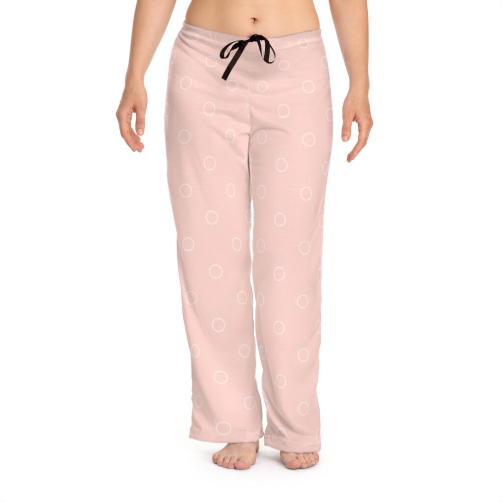 Pink Circle Pattern Pajama Pants