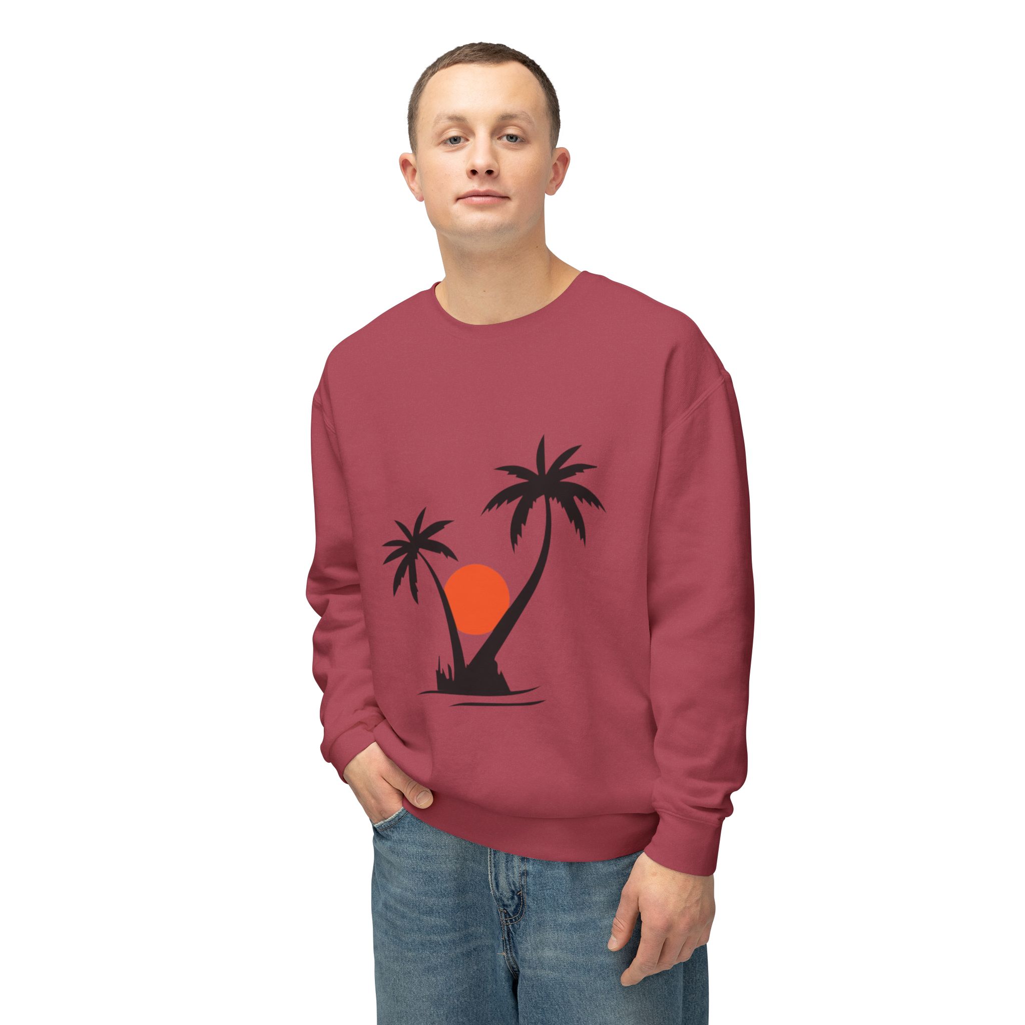 Tropical Sunset Palm Tree Sweatshirt - Image 70