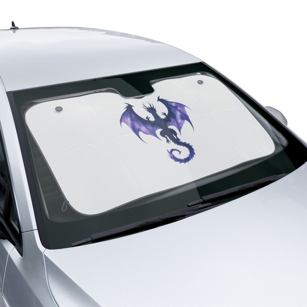 Purple Dragon Car Sun Shade