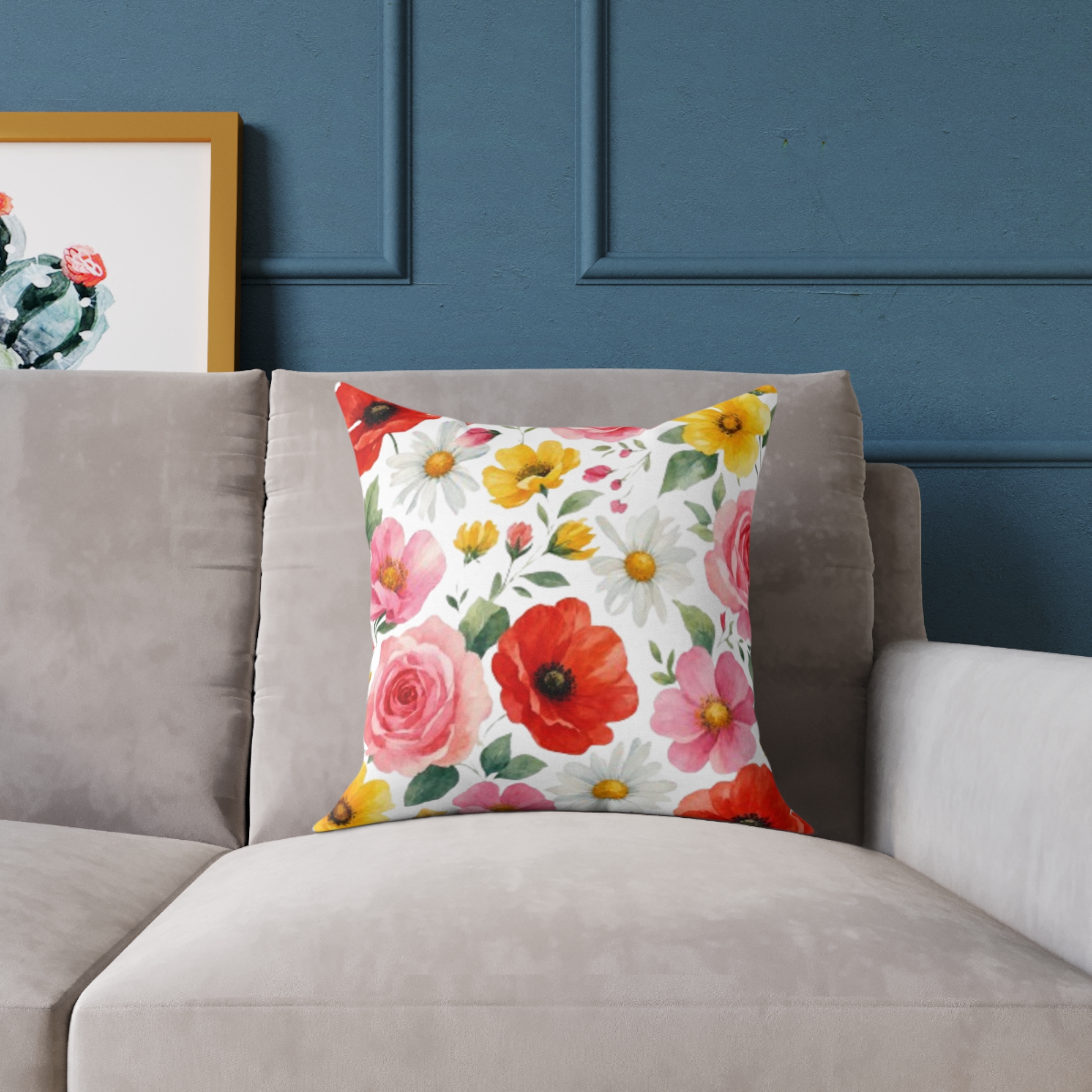 Floral Garden Square Pillow - Image 7