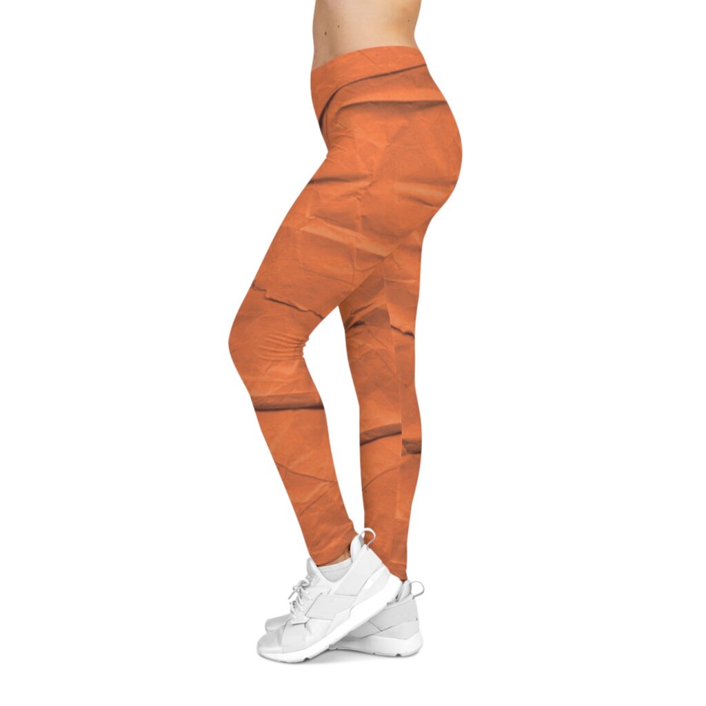 Orange Pumpkin Texture Women's Leggings