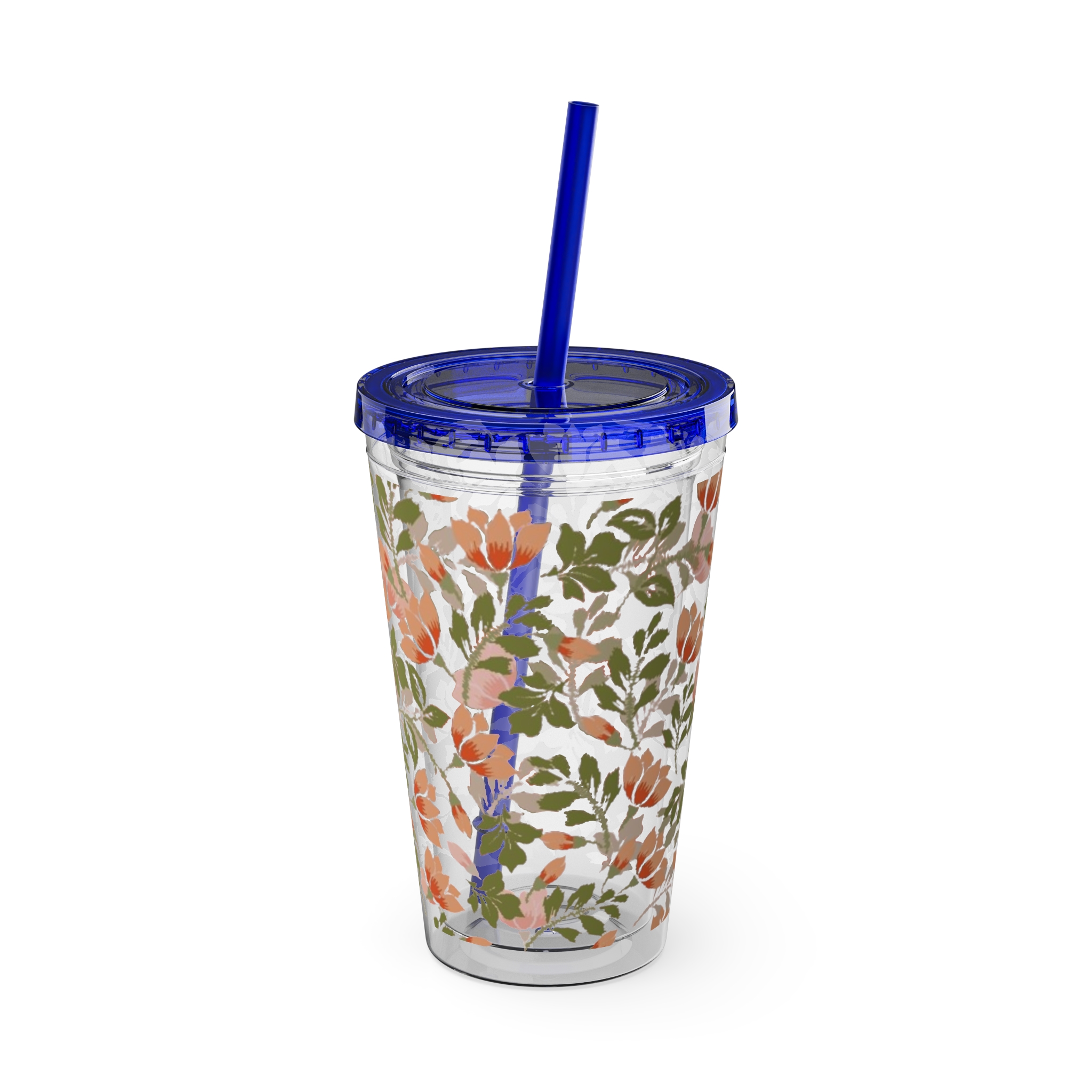 Floral Tumbler with Straw, 16oz - Image 32