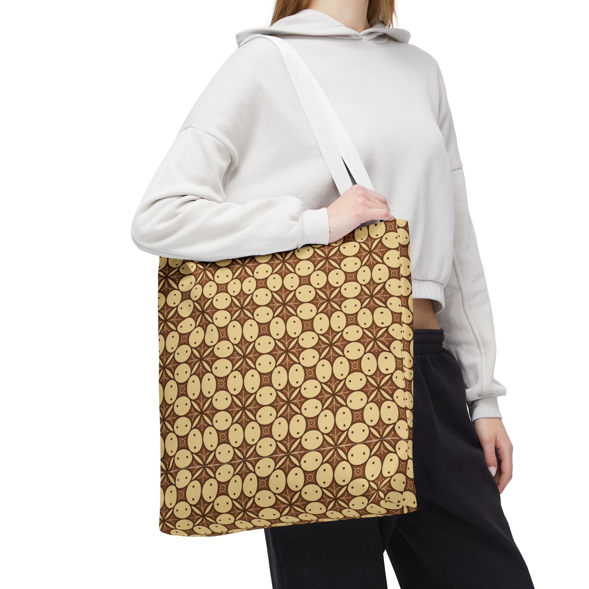 Retro Smiley Face Pattern Tote Bag - Image 45