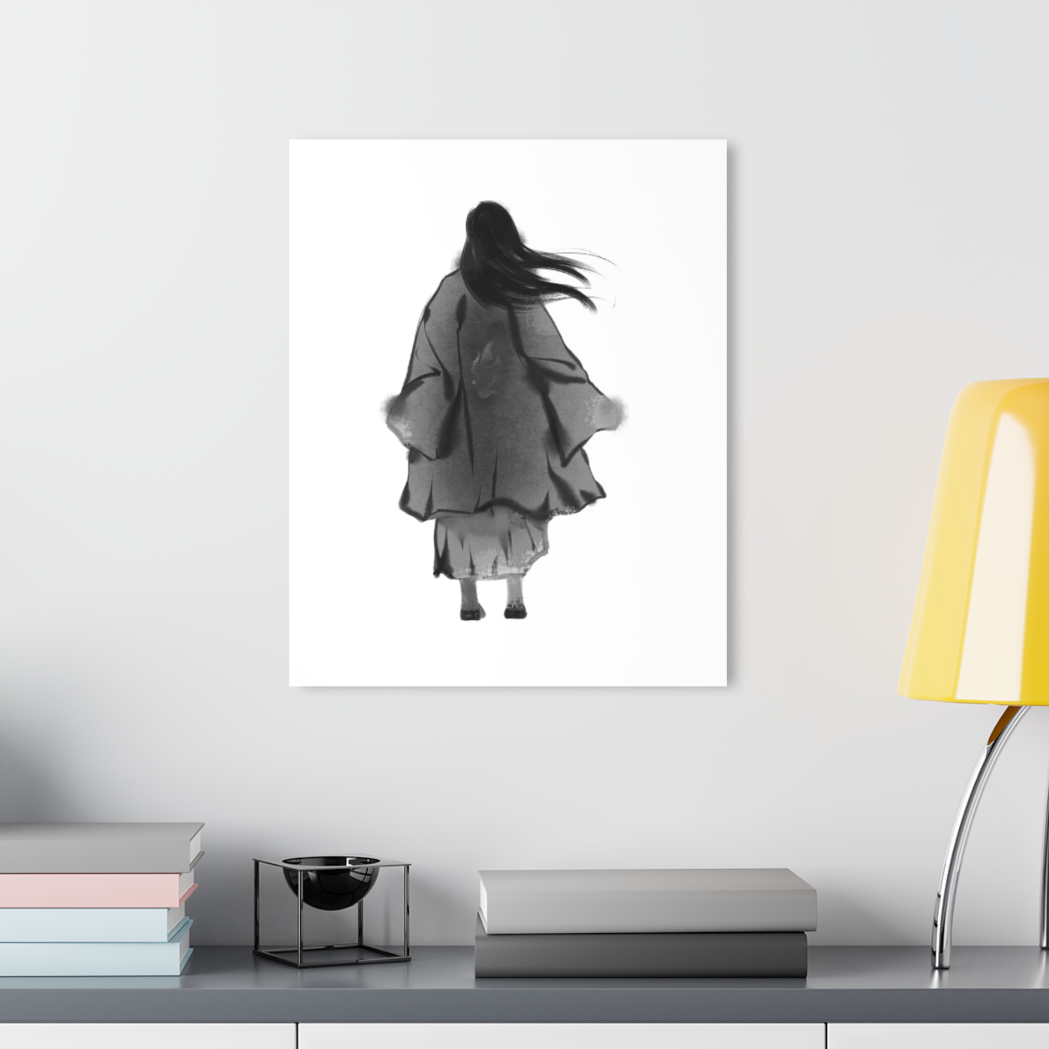Acrylic Print — Minimalist Monochrome Woman Silhouette (French Cleat Hanging) - Image 14