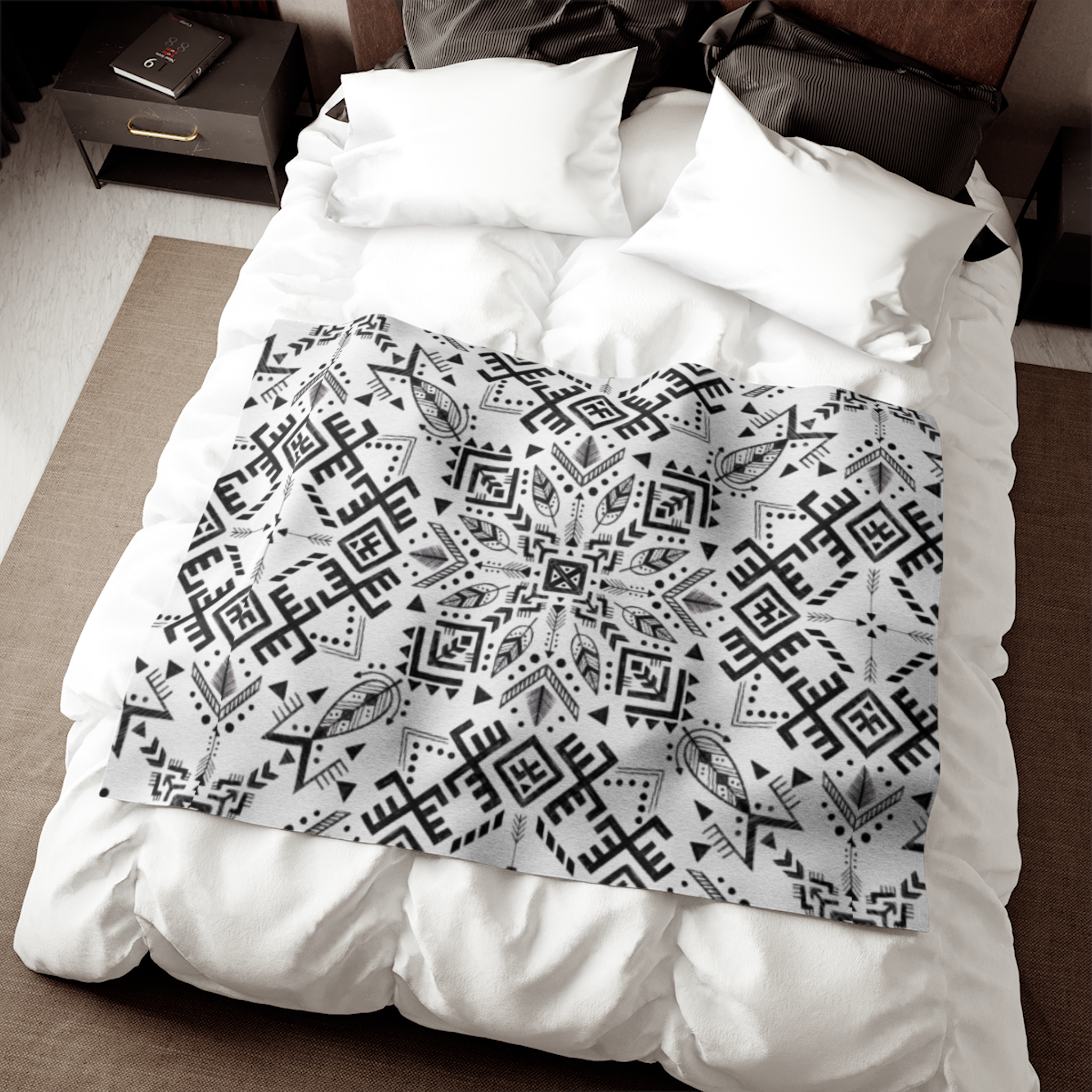Geometric Aztec Pattern Sweatshirt Blanket - Image 8