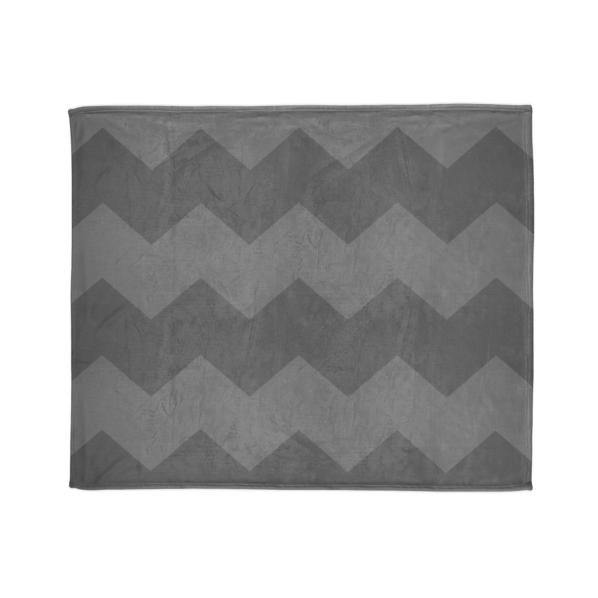 Chevron Plush Blanket — Cozy Gray Zigzag Throw - Image 9