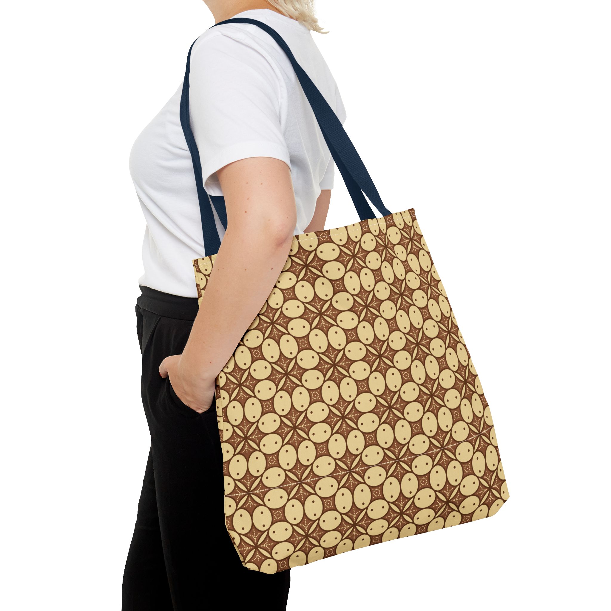 Retro Smiley Face Pattern Tote Bag - Image 74