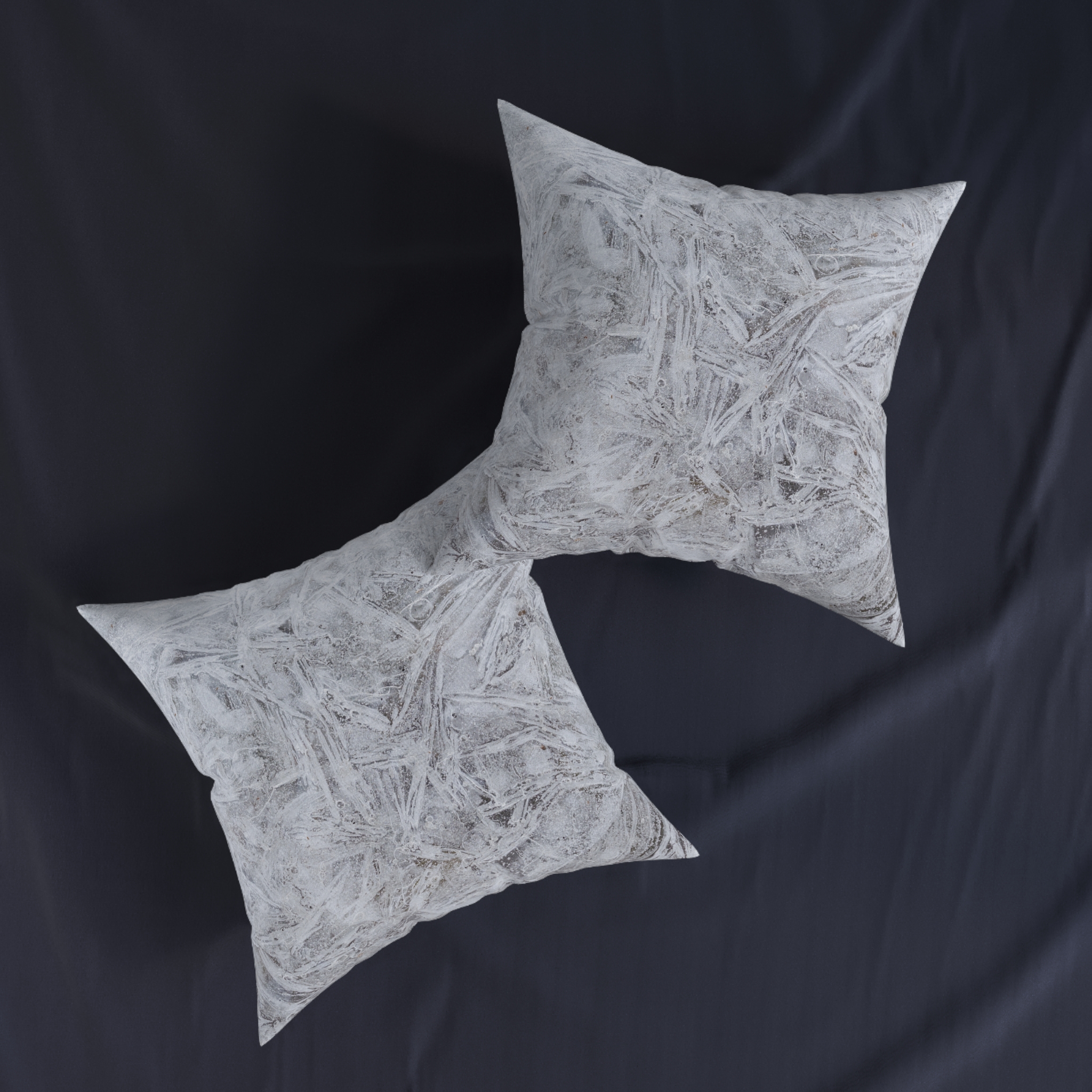 Frosted Ice Texture Square Pillow — Winter Snowflake Accent Cushion - Image 11