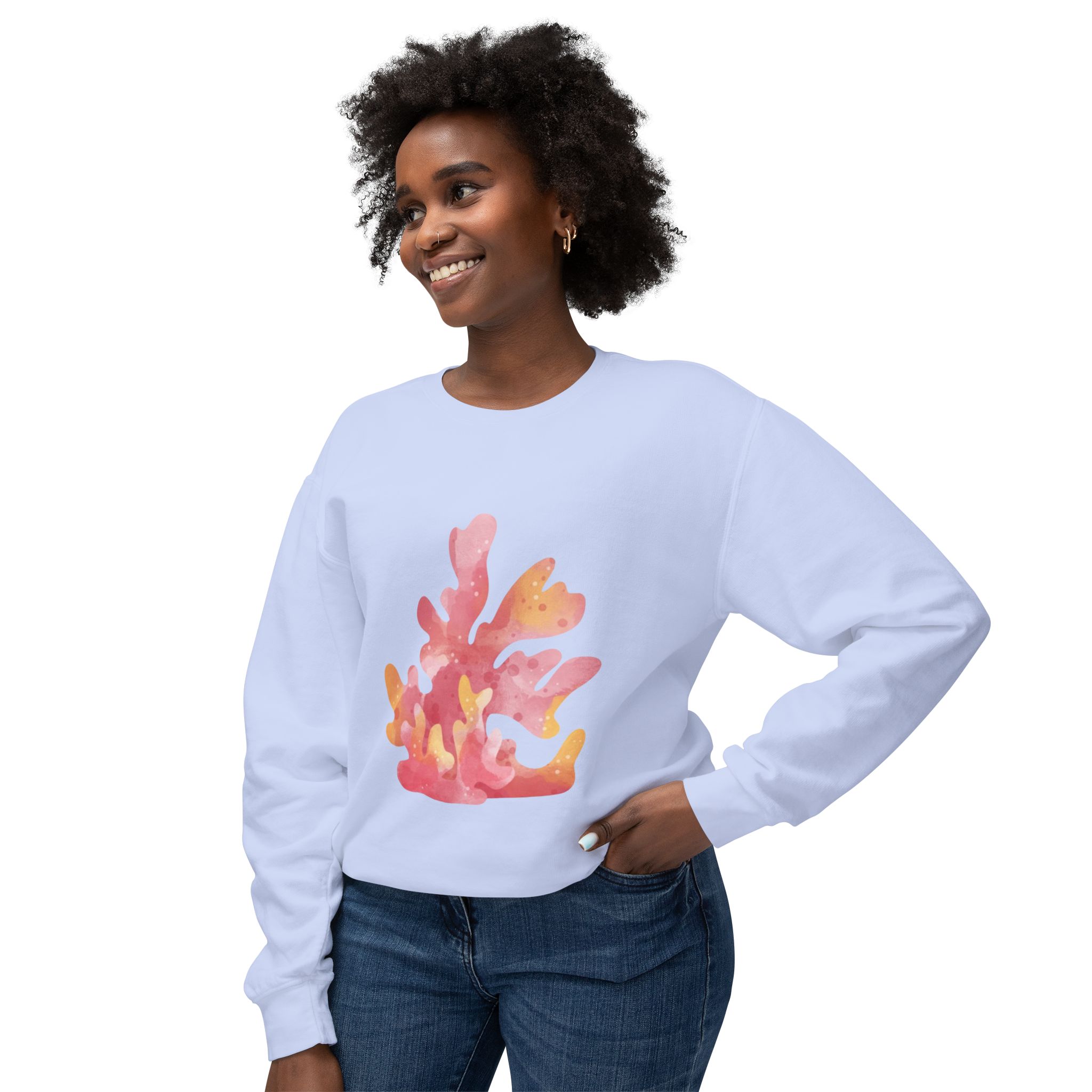 Colorful Abstract Floral Art Sweatshirt - Image 48