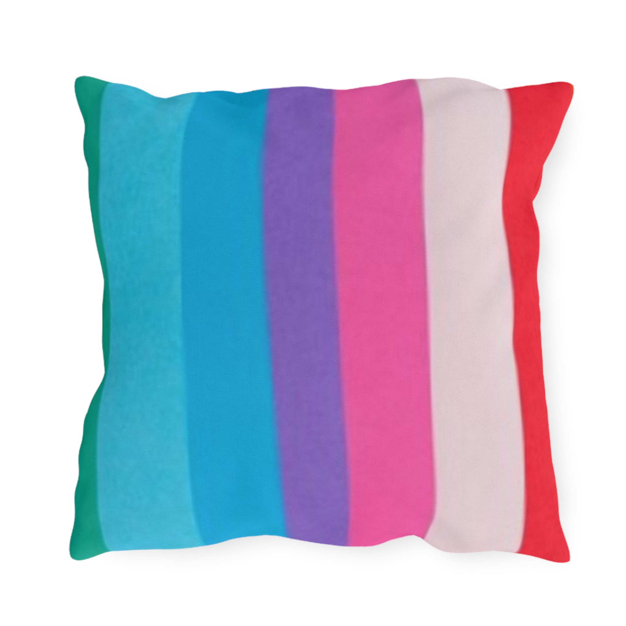 Outdoor Pillow – Colorful Rainbow Striped LGBTQ+ Pride Cushion - Image 14