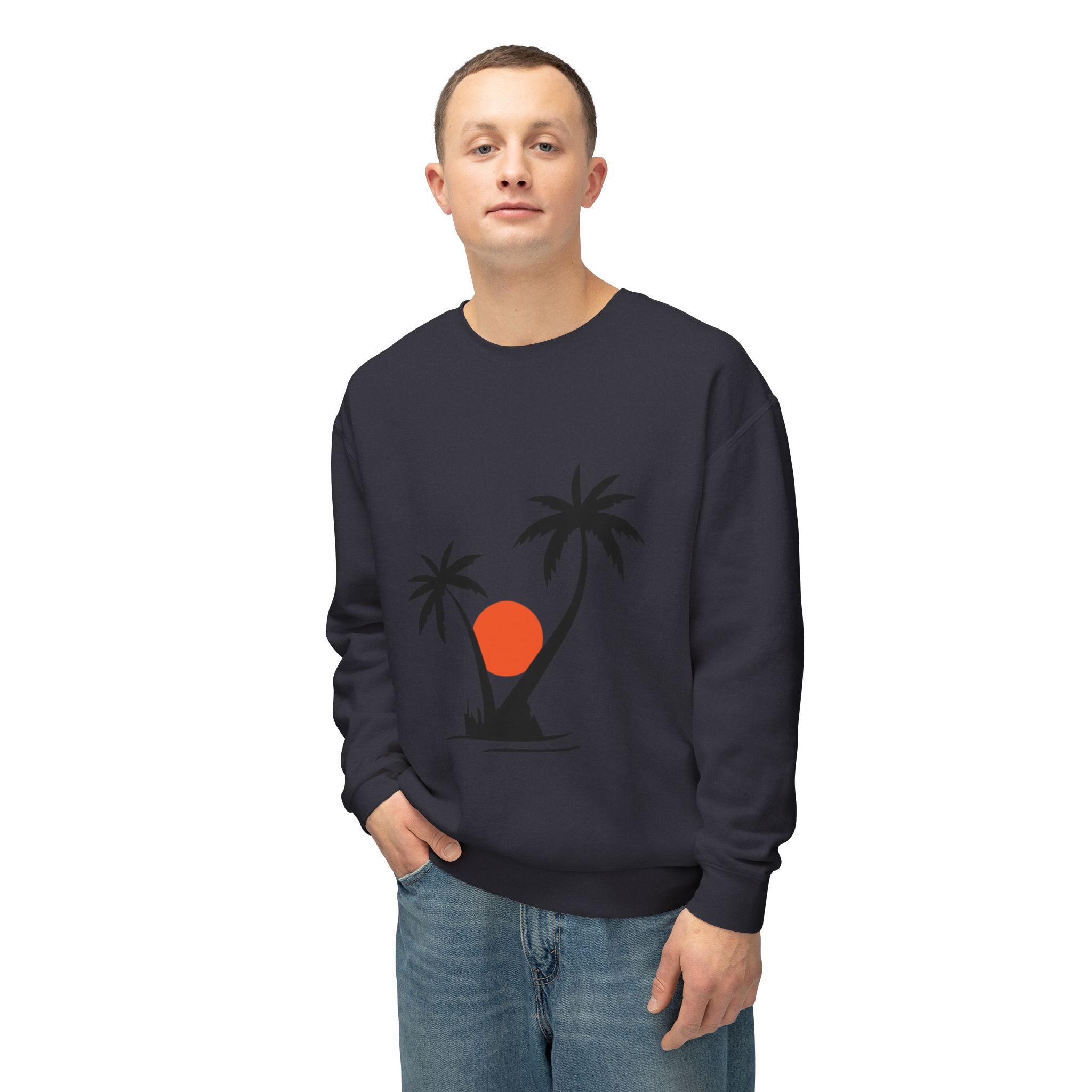 Tropical Sunset Palm Tree Sweatshirt - Image 60