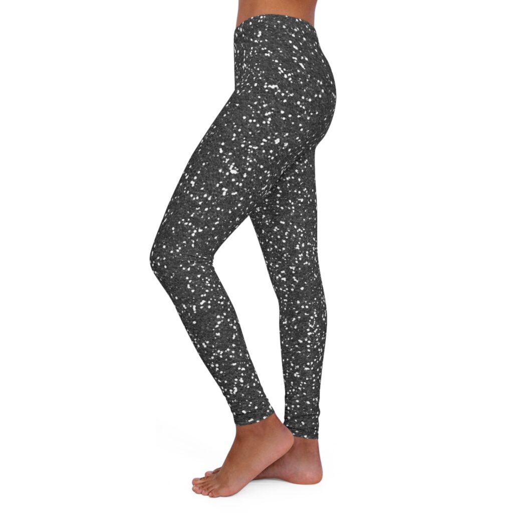Women's Black Speckled Leggings