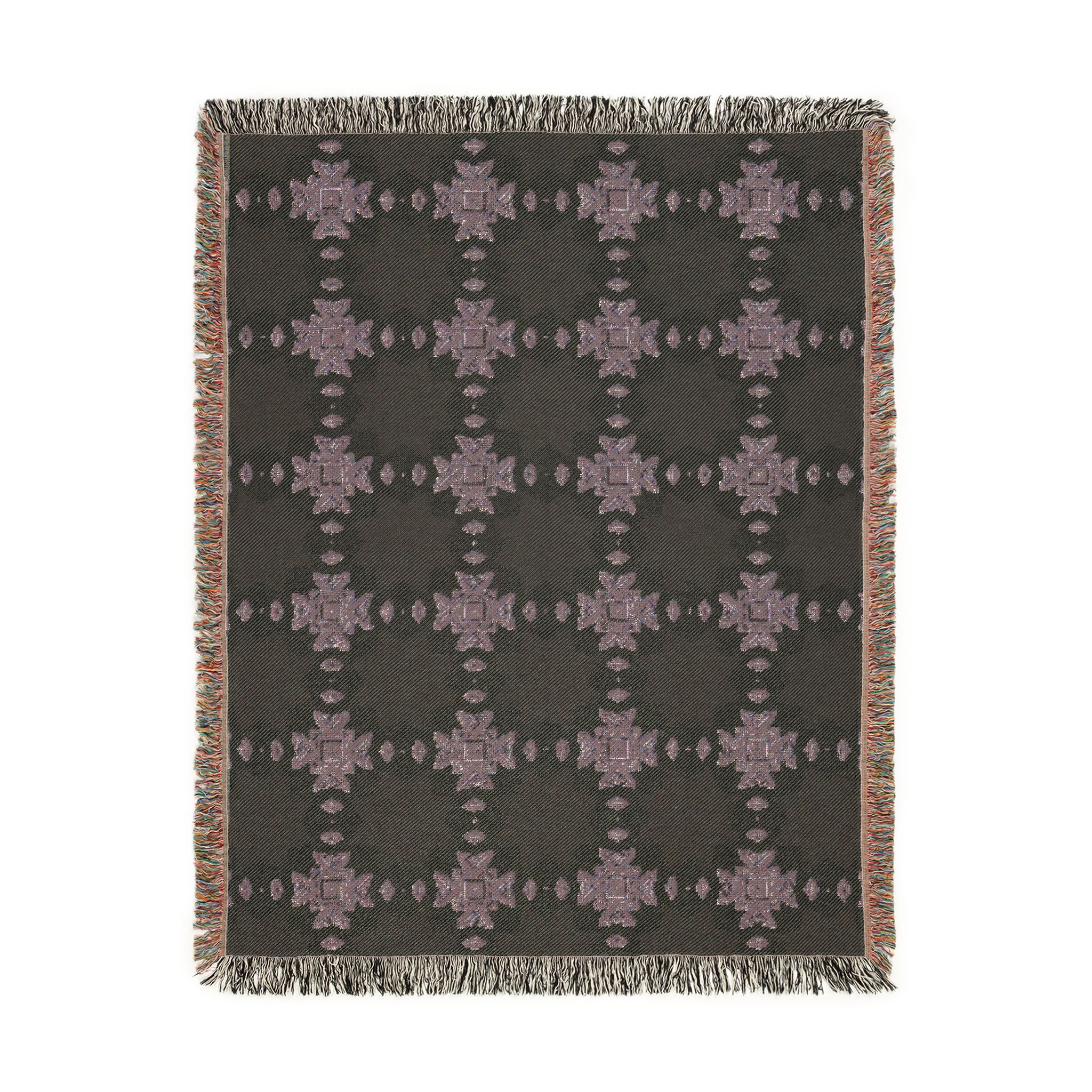 Mustard & Sage Geometric Woven Blanket - Image 5