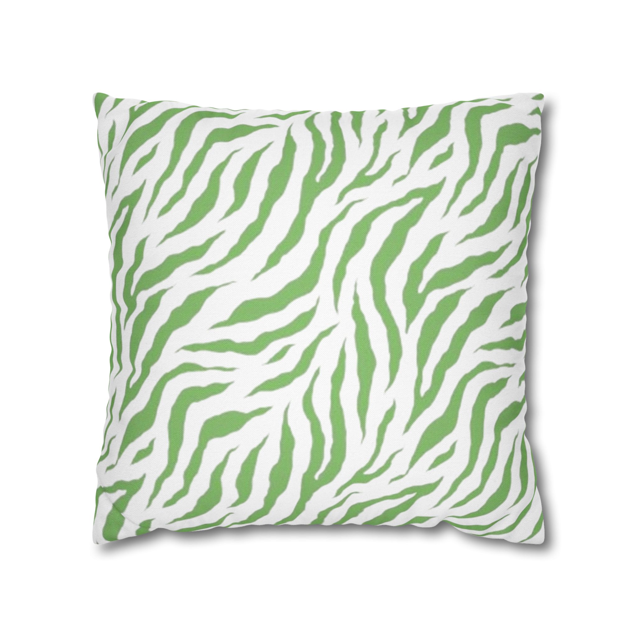 Green Zebra Print Square Pillowcase - Image 16