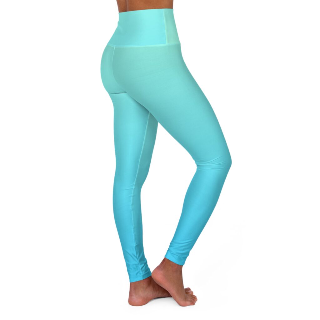 Turquoise High-Waisted Yoga Leggings